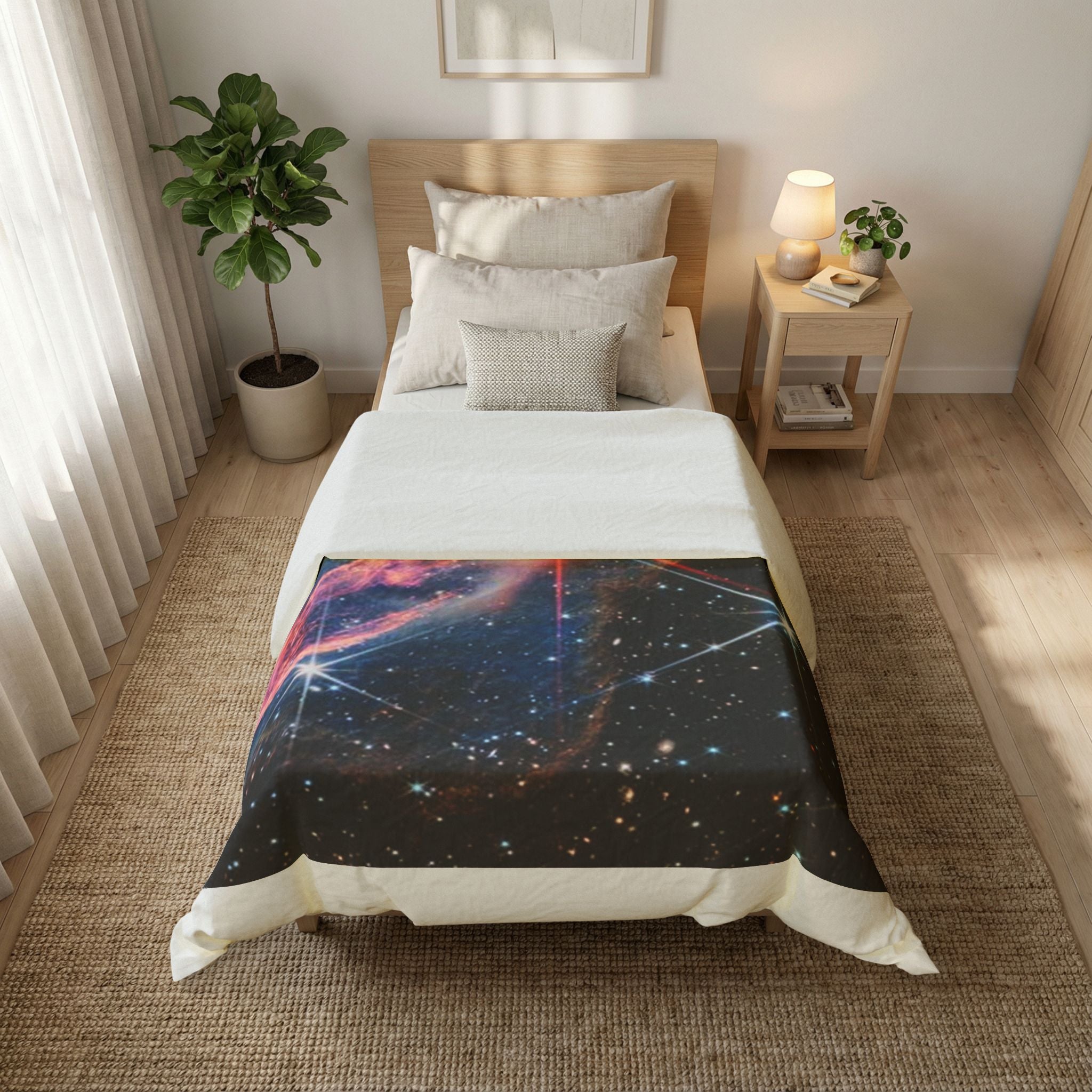 Galaxy Nebula Space Print Duvet Cover | Cosmic Stars Bedding