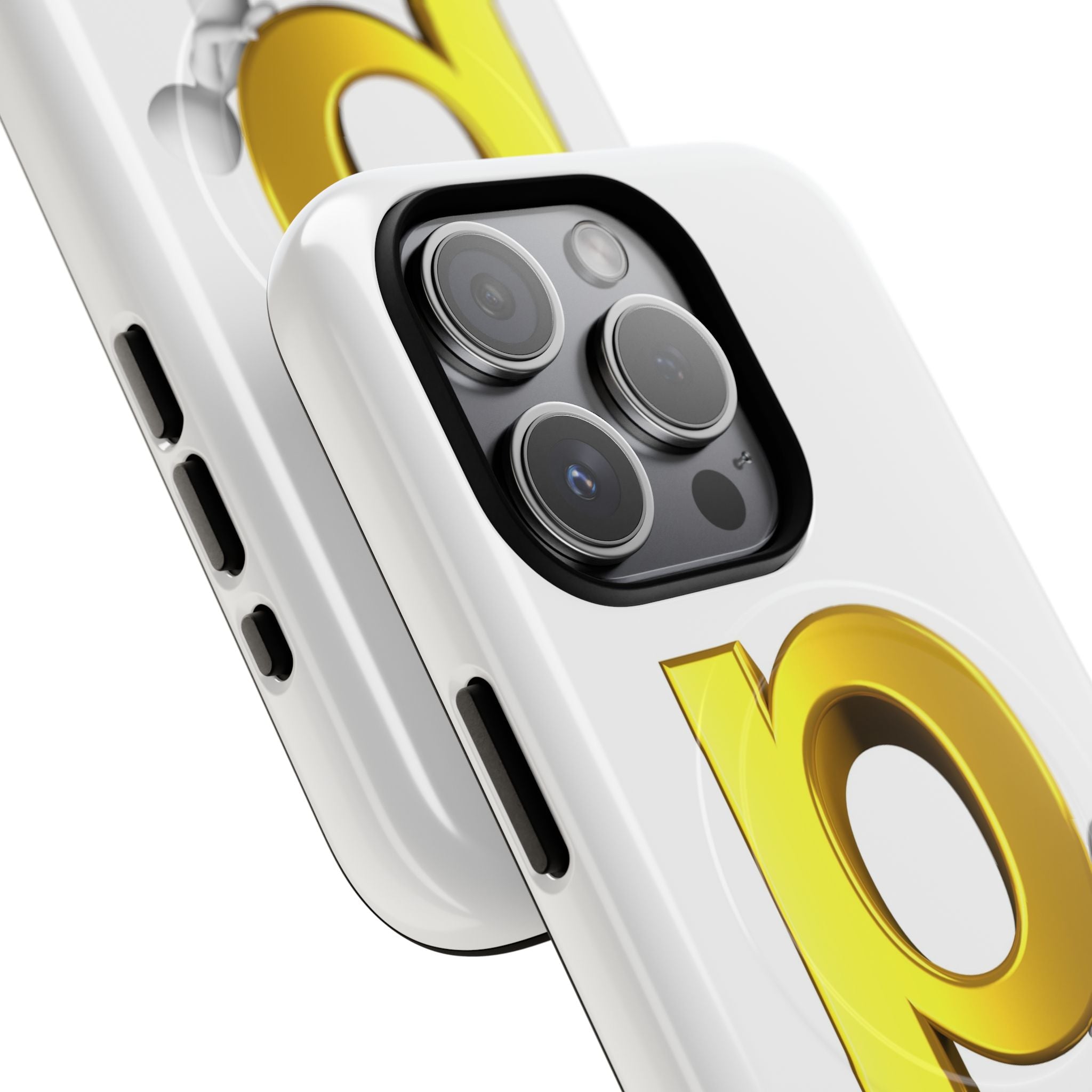 3D Gold Letter P Phone Case | Tough Magnetic Phone Case