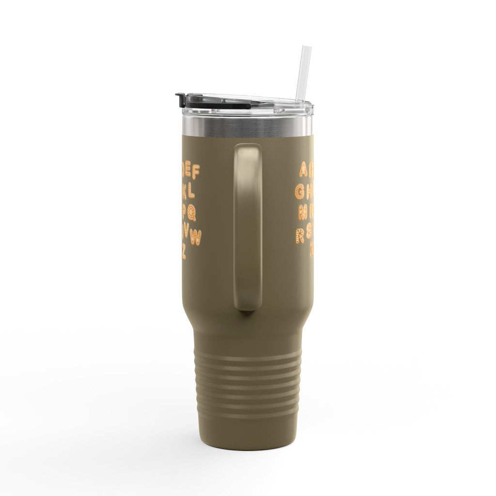 Alphabet Cookie Letters Travel Mug | 40oz Insulated Tumbler