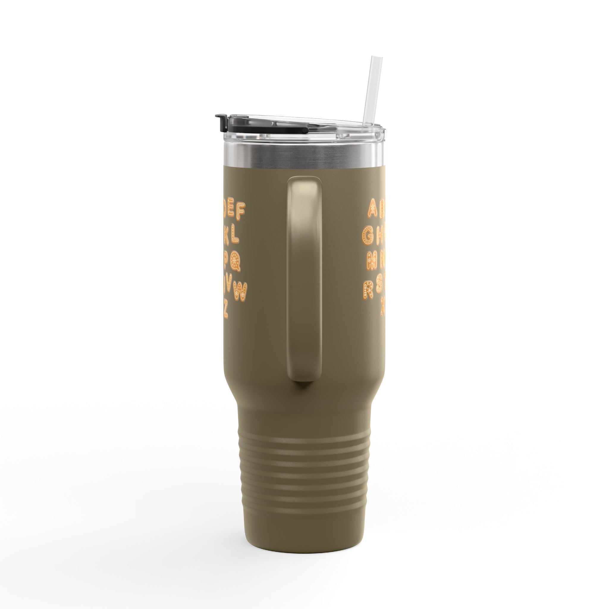 Alphabet Cookie Letters Travel Mug | 40oz Insulated Tumbler