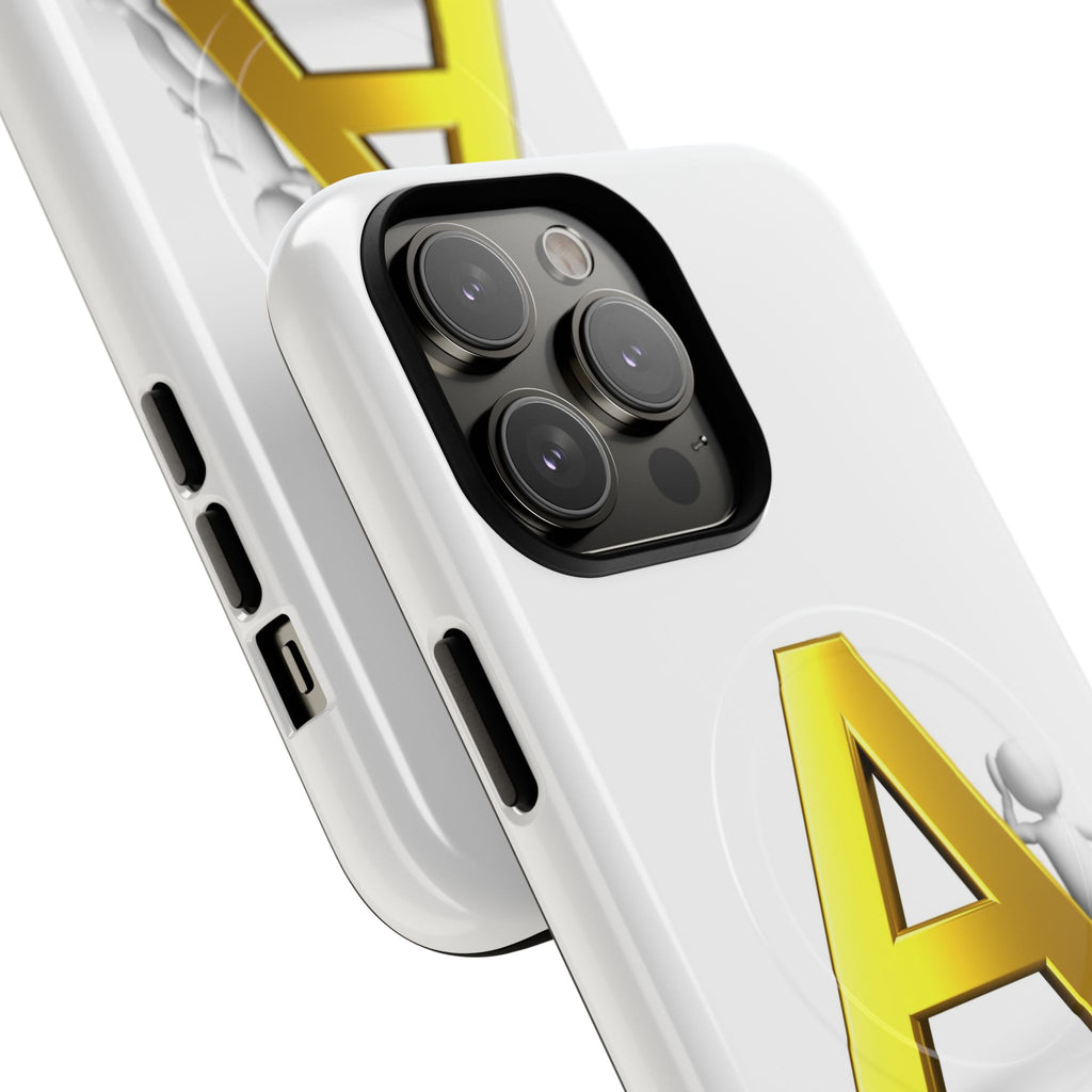 Gold Letter A Phone Case | Tough Magnetic Case, Initial Monogram