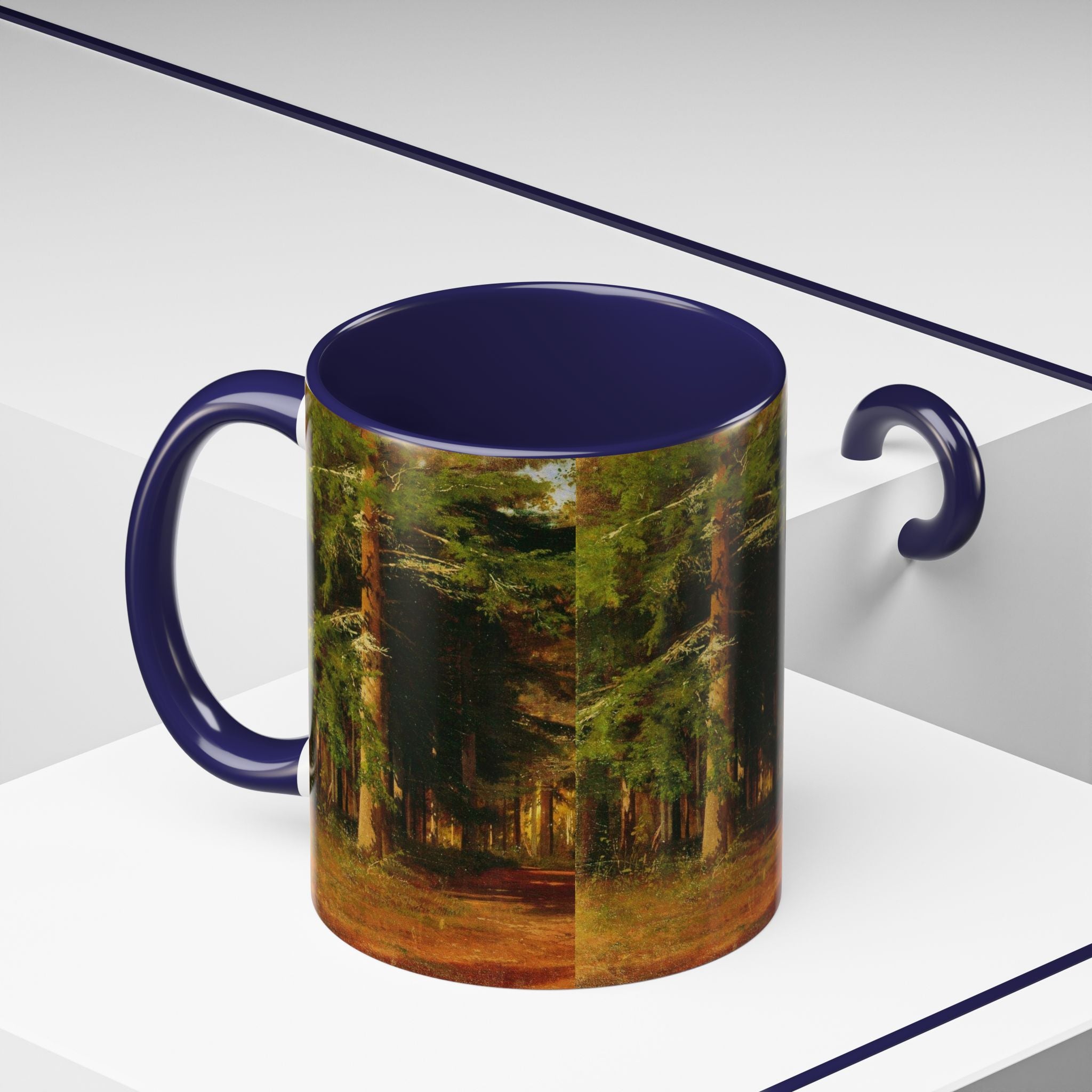 Waldweg-Malerei Tasse | Akzent-Kaffeetasse 11oz 15oz