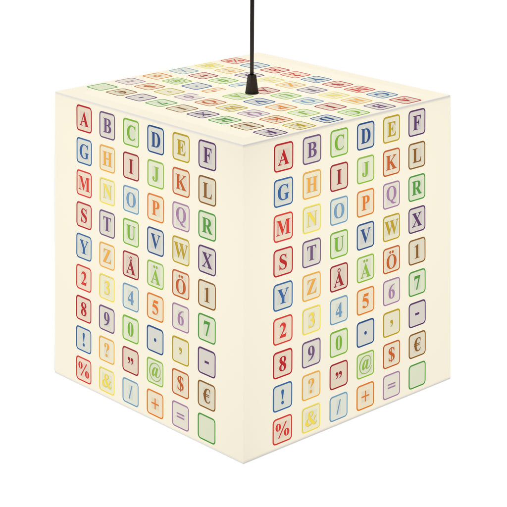 Alphabet Blocks Light Cube Lamp | Colorful Letter & Number Nursery Decor