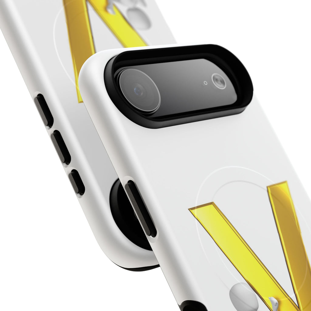 Gold Letter V Monogram Phone Case | Tough Magnetic Case