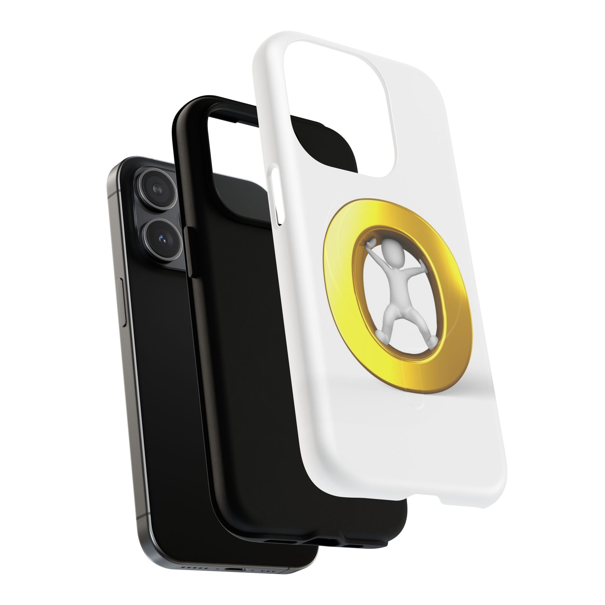 3D Gold Letter O Figure Phone Case | Tough Magnetic Case