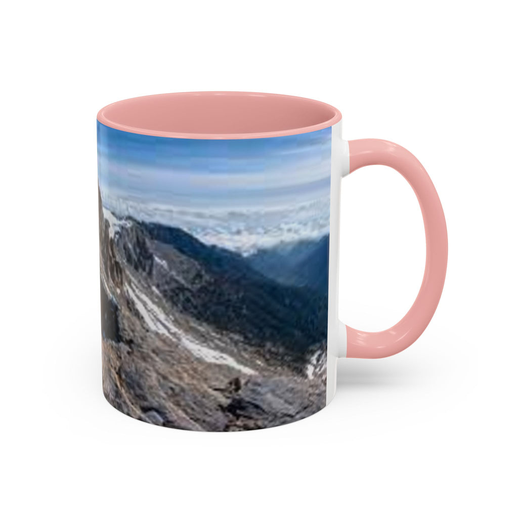 Mountain Summit Photo Accent Coffee Mug | Rocky Peak Panorama, 11oz or 15oz