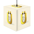 Gold Letter Ü with Figure Light Cube Lamp | Kids Room Nightlight