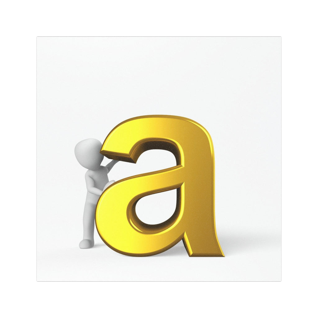 Gold Letter A Car Magnet | Alphabet Monogram Magnetic Decal