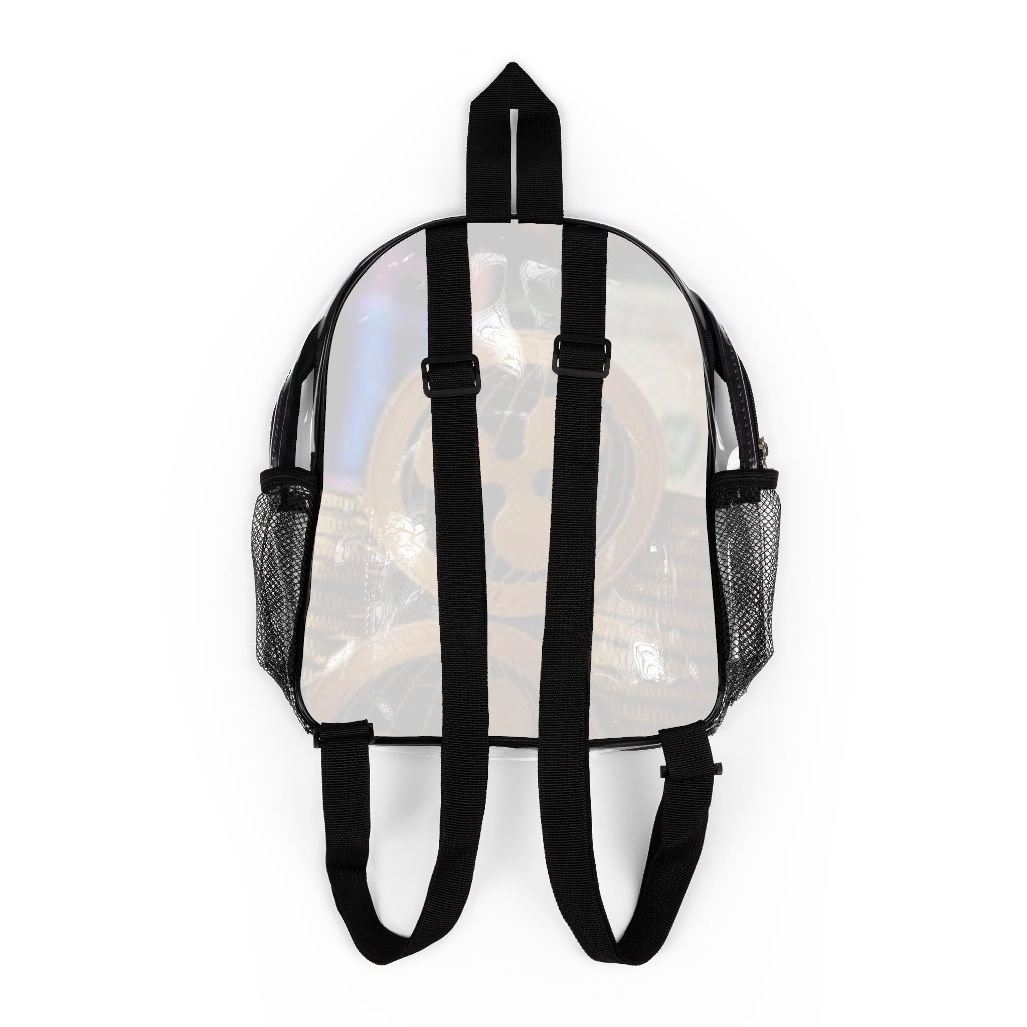 Clear Stadium Backpack | Transparent Clear Vinyl Backpack with XRP Coin Purse Graphic