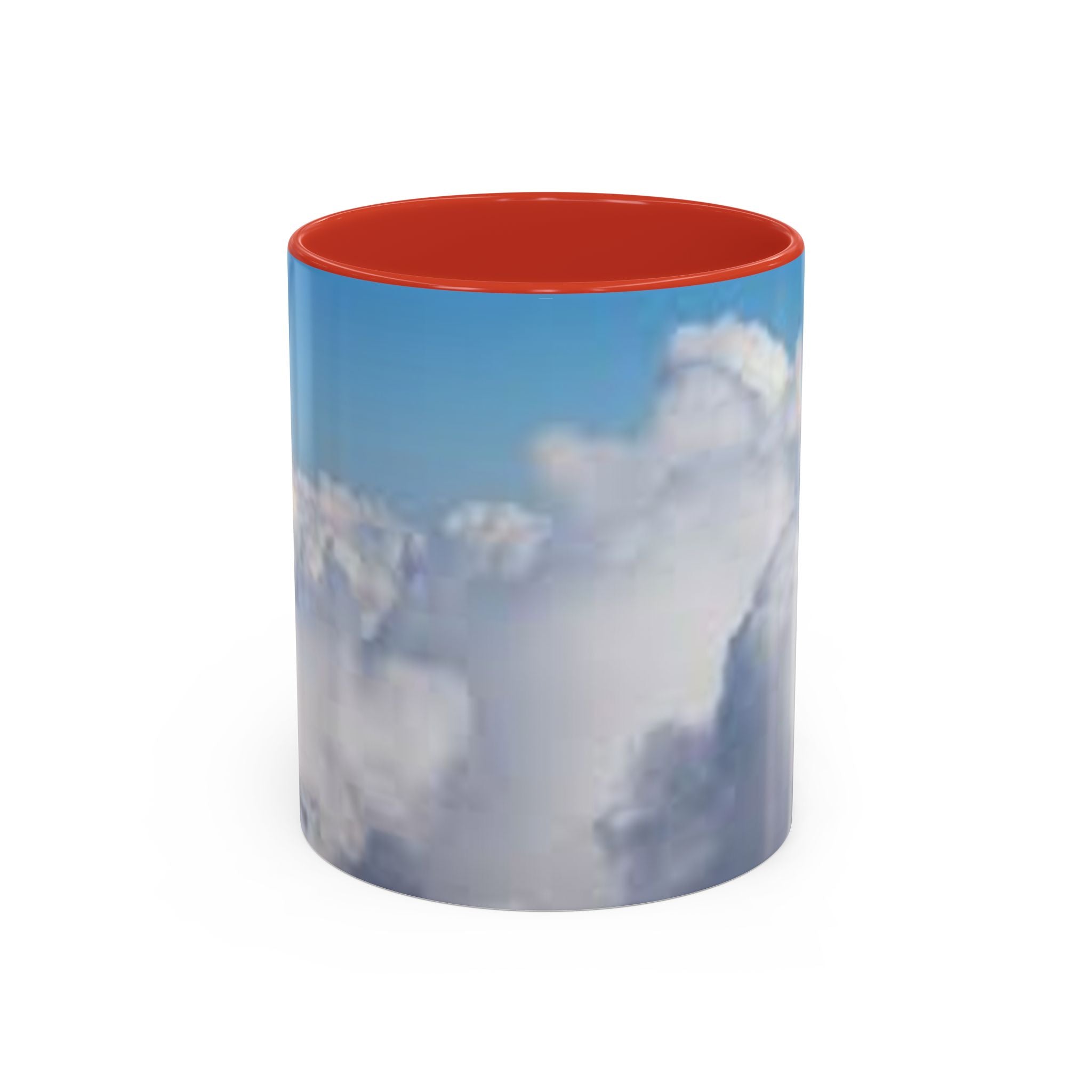 Blue Sky Clouds Accent Coffee Mug | 11oz 15oz