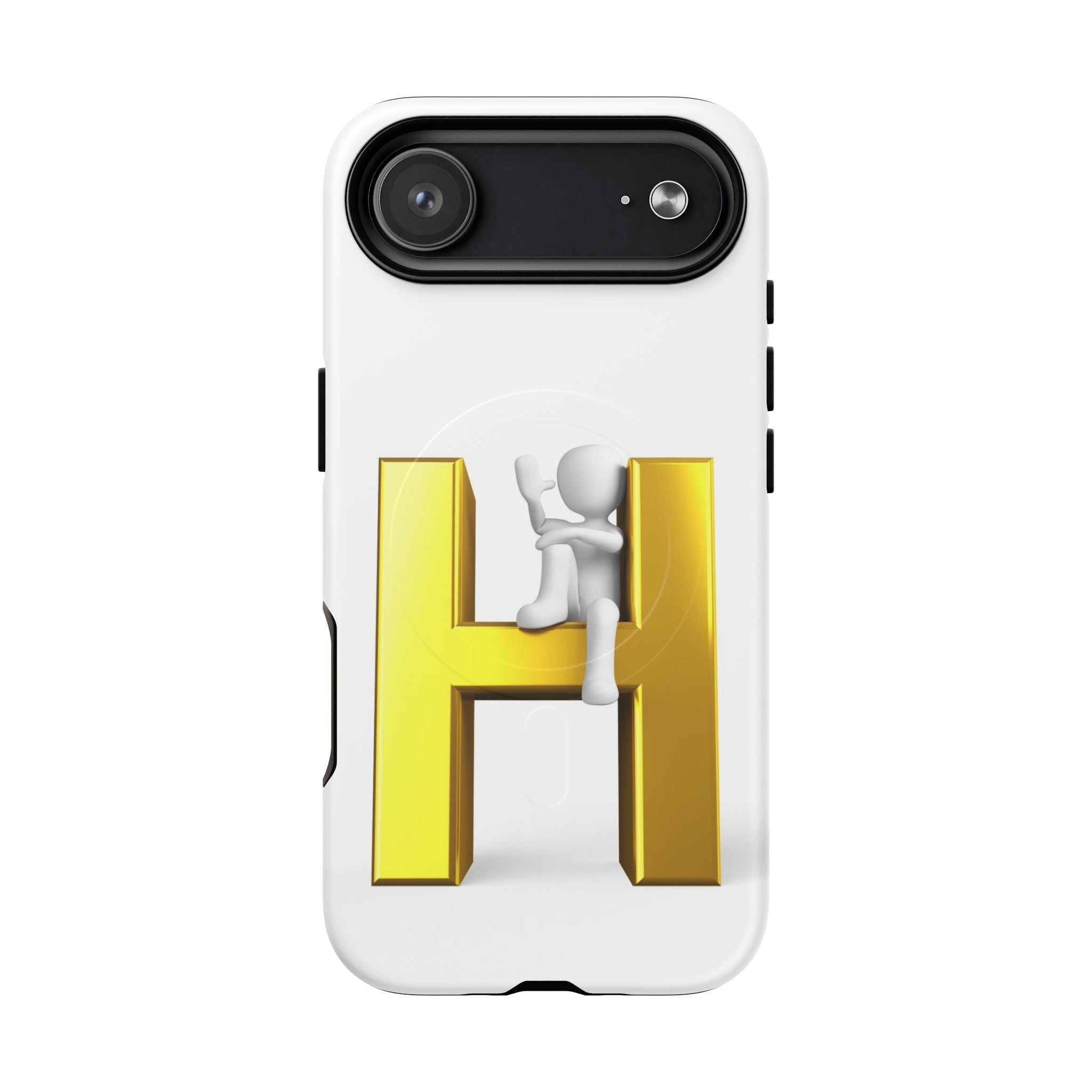 Coque de téléphone Grimpante Lettre H Dorée | Coque Magnétique Robuste