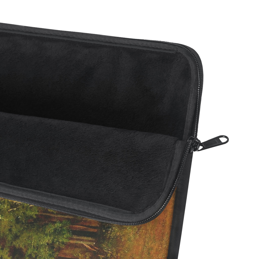 Forest Path Painting Laptop Sleeve | Woodland Trees Landscape Art
