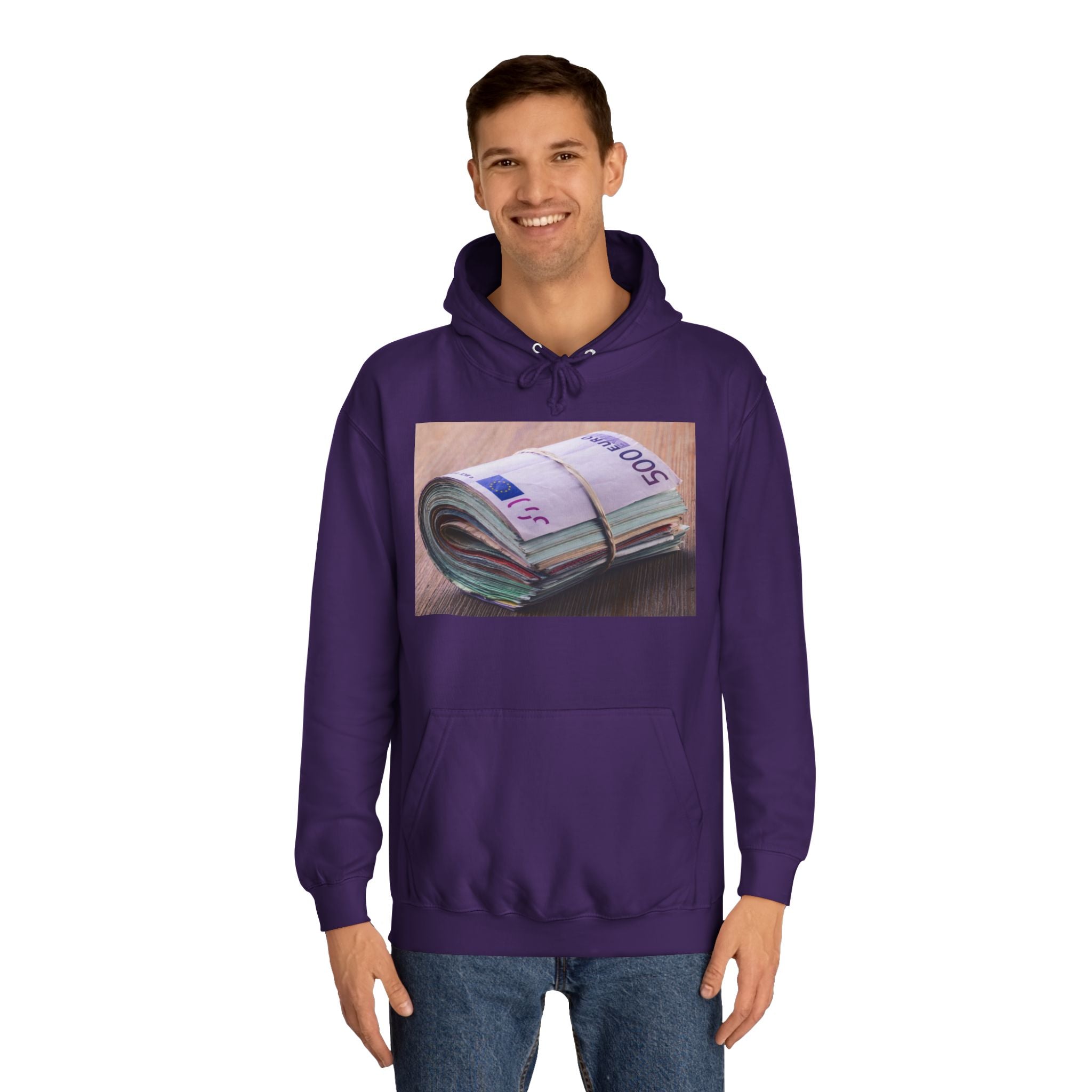 Rolled Currency Stack Hoodie | Money Print, Cash Bundle