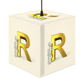 Gold Letter R Cube Lamp | Personalized Initial Light Cube