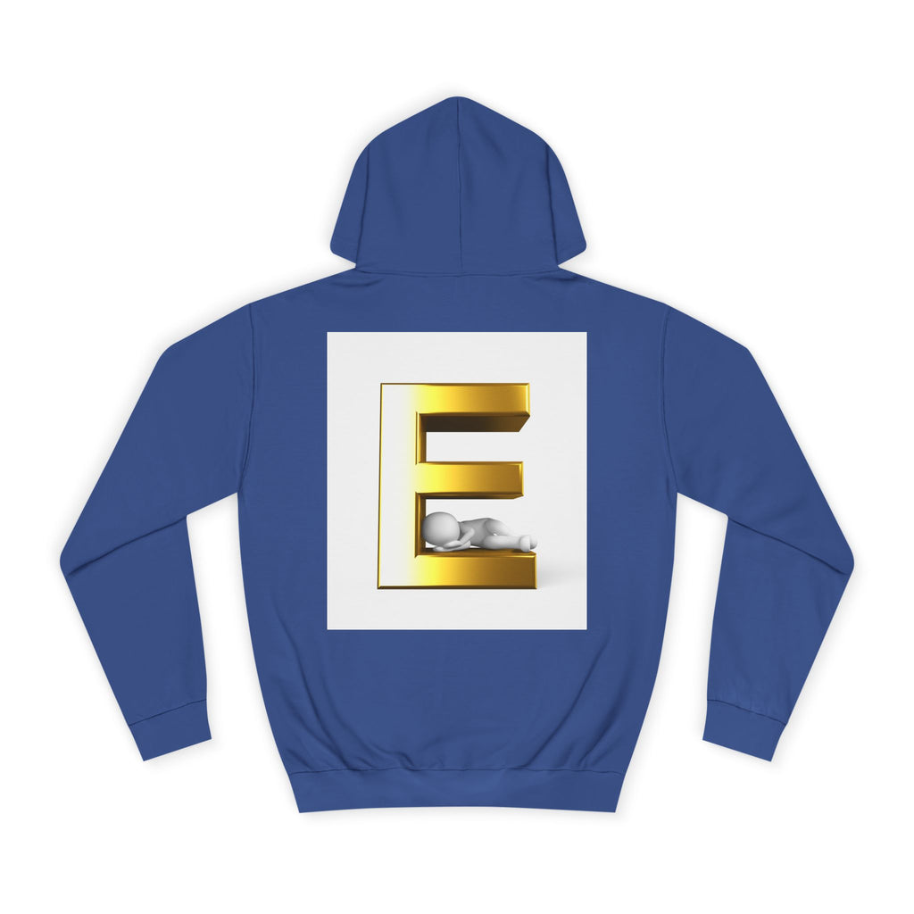 Gold 3D Letter E Hoodie | Monogram Initial Sweatshirt