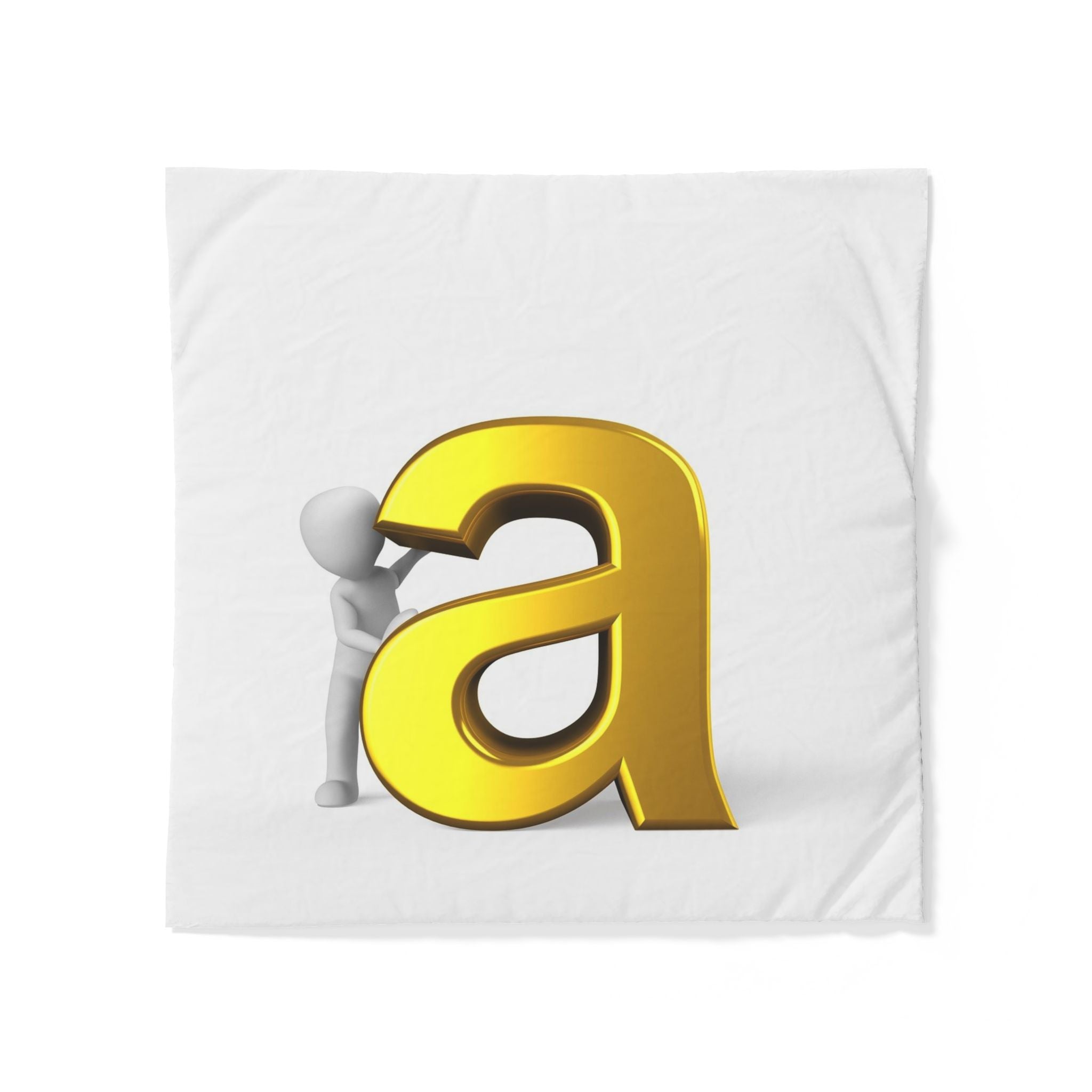 Golden Letter A duvet cover | Alphabet initial bedding