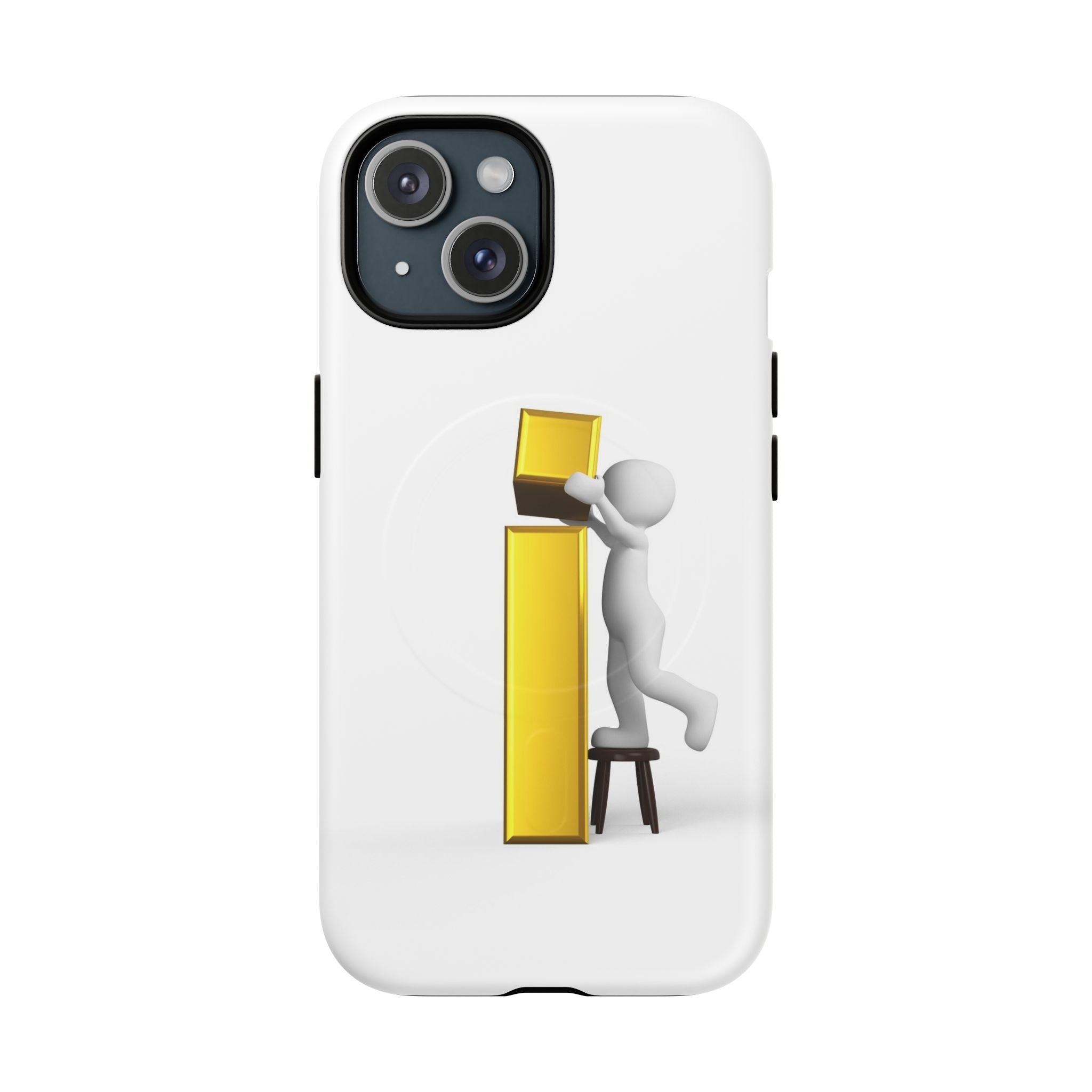3D Character Gold Letter i phone case | Tough Magnetic Case