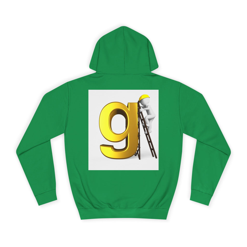 Gold Letter G with Painter Character Hoodie | Initial Monogram