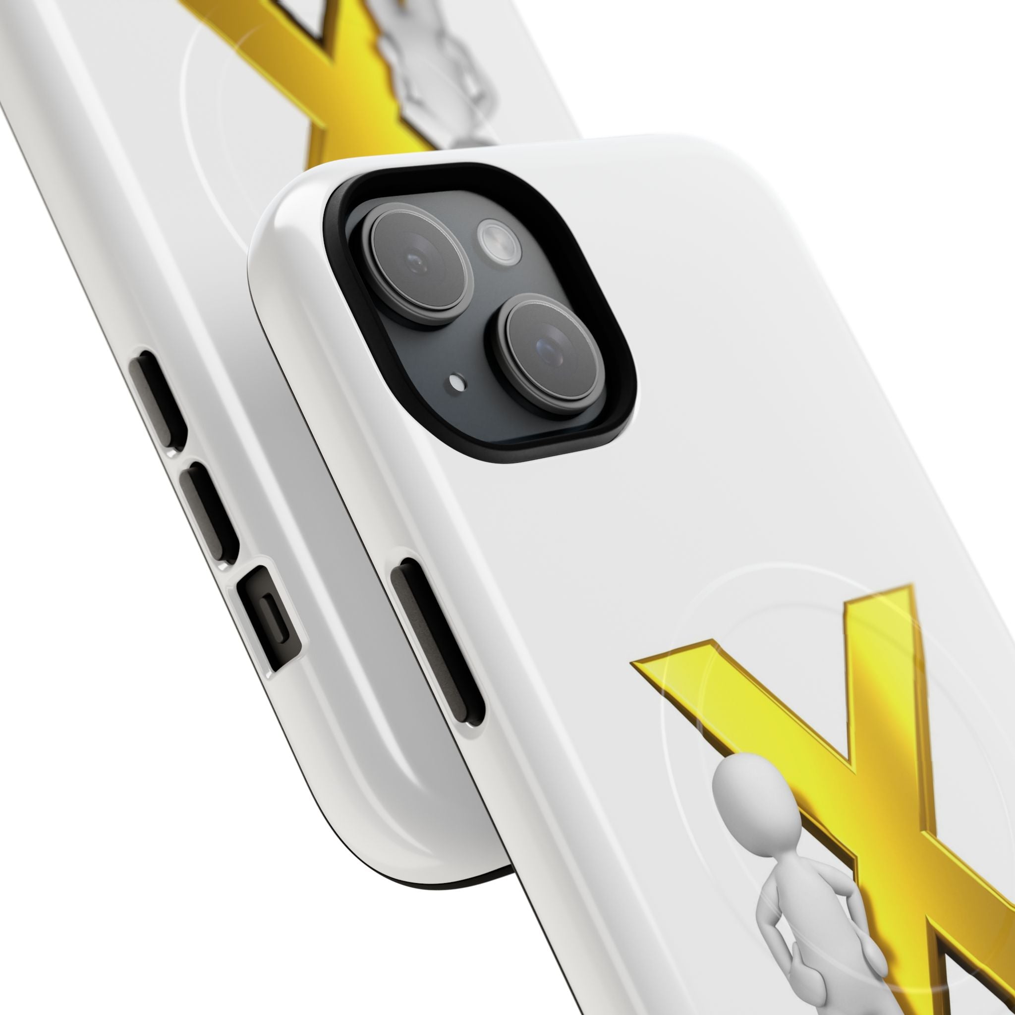 3D Figure with Gold X phone case | Magnetic Tough Case