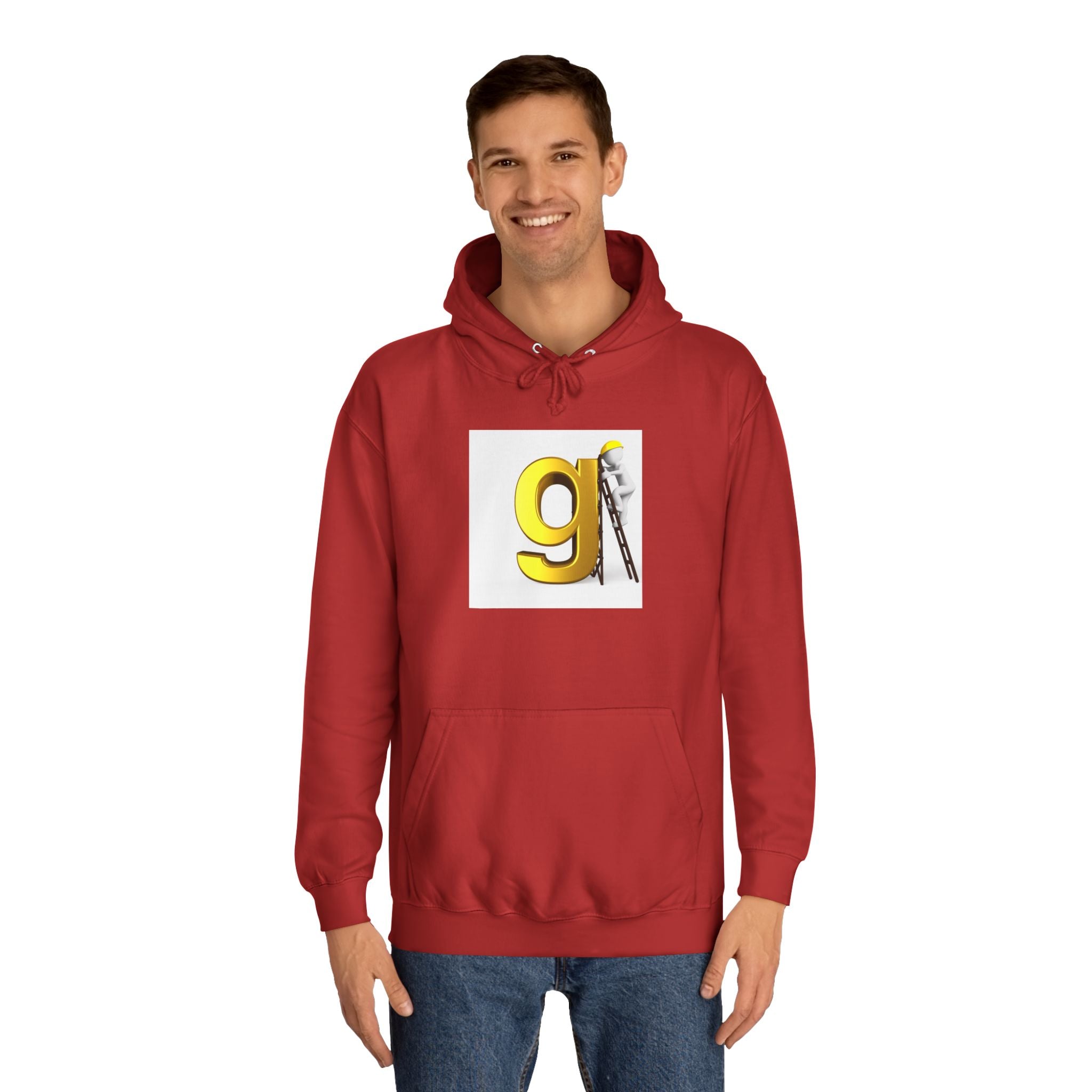 Gold Letter G with Painter Character Hoodie | Initial Monogram
