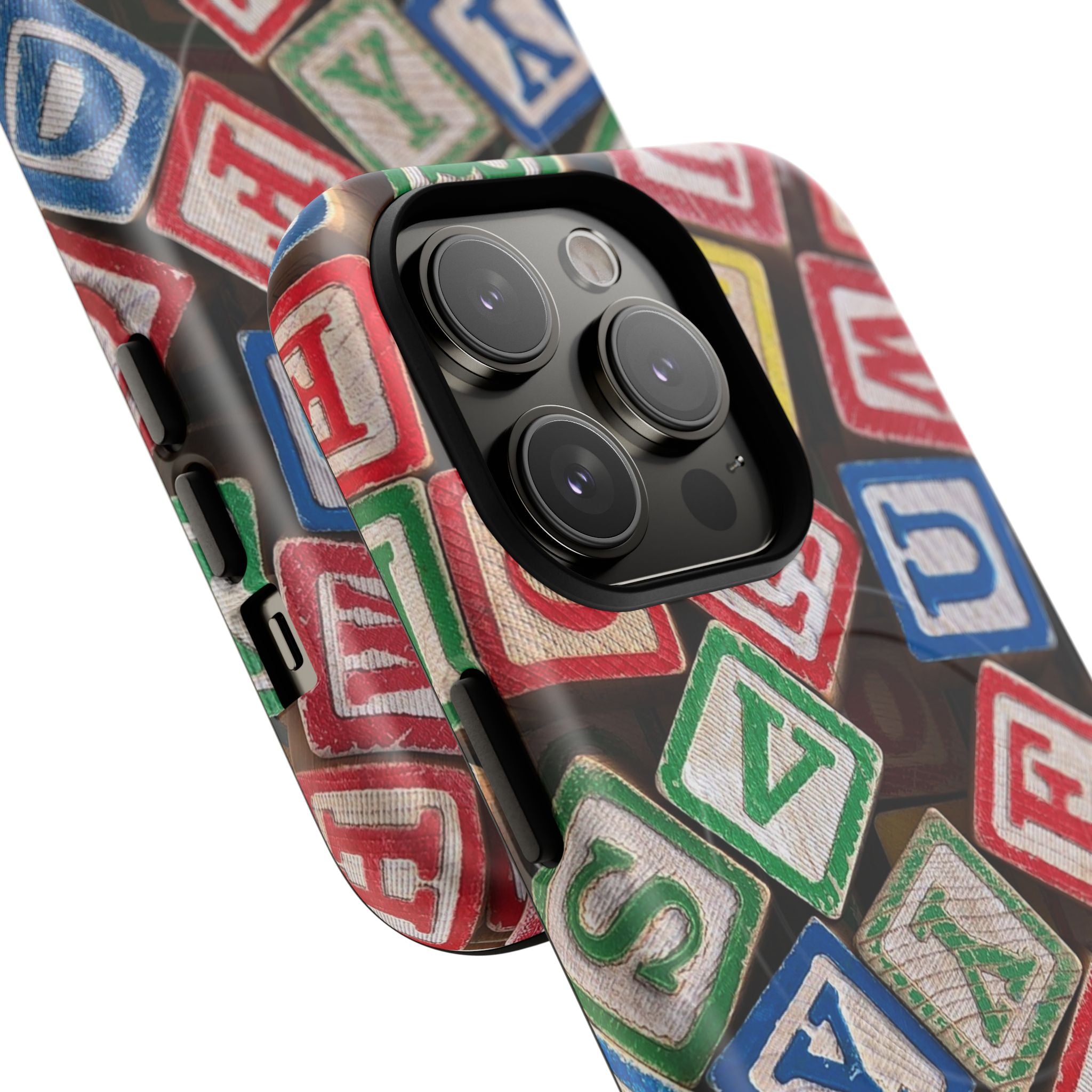 Vintage Alphabet Blocks Phone Case | Tough Magnetic Case