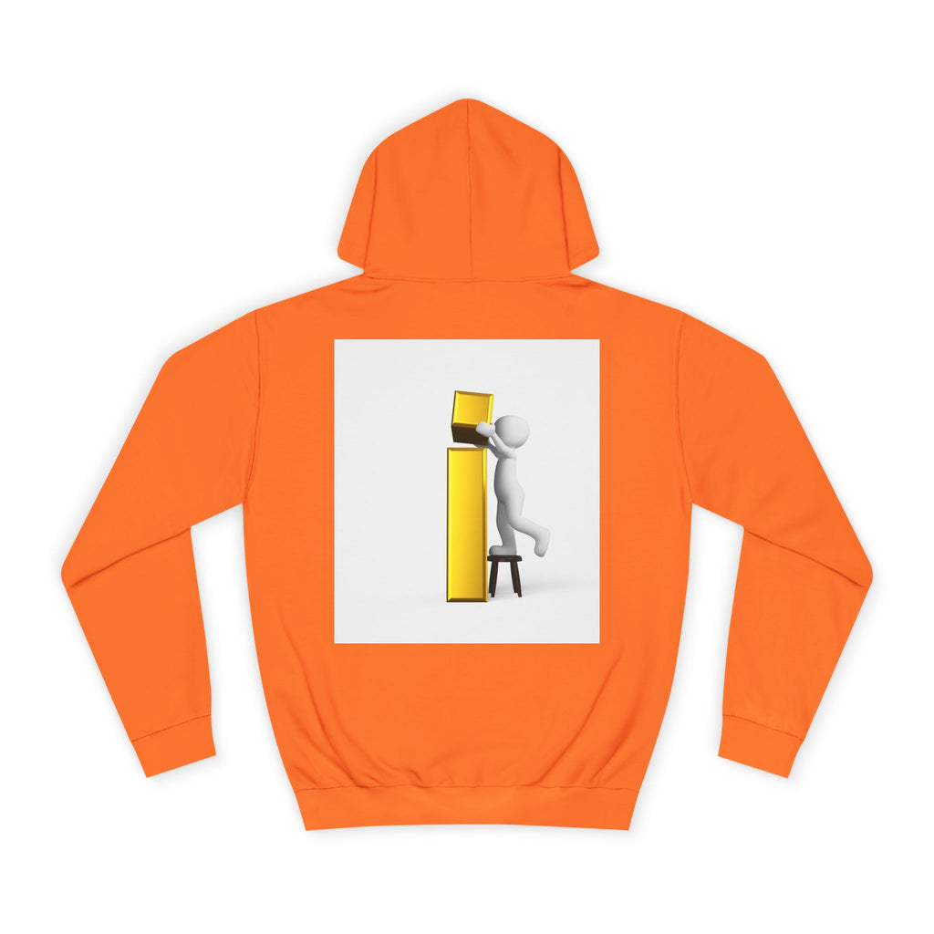Stick Figure Building Letter i Hoodie | Minimal Illustration