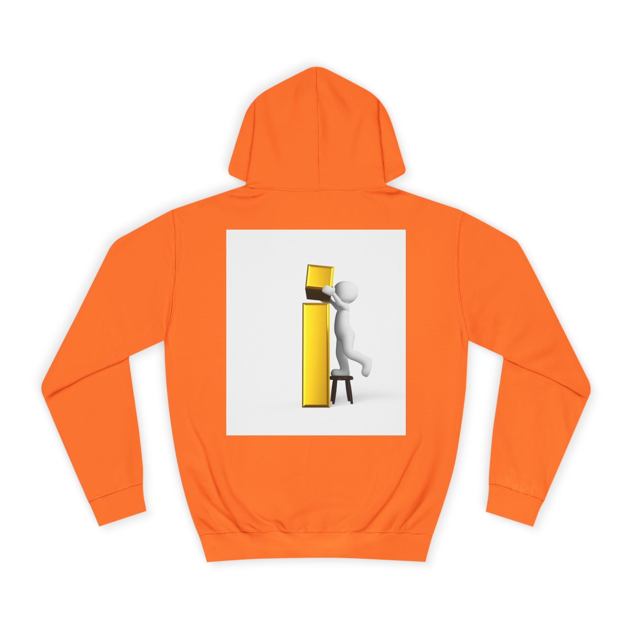 Stick Figure Building Letter i Hoodie | Minimal Illustration