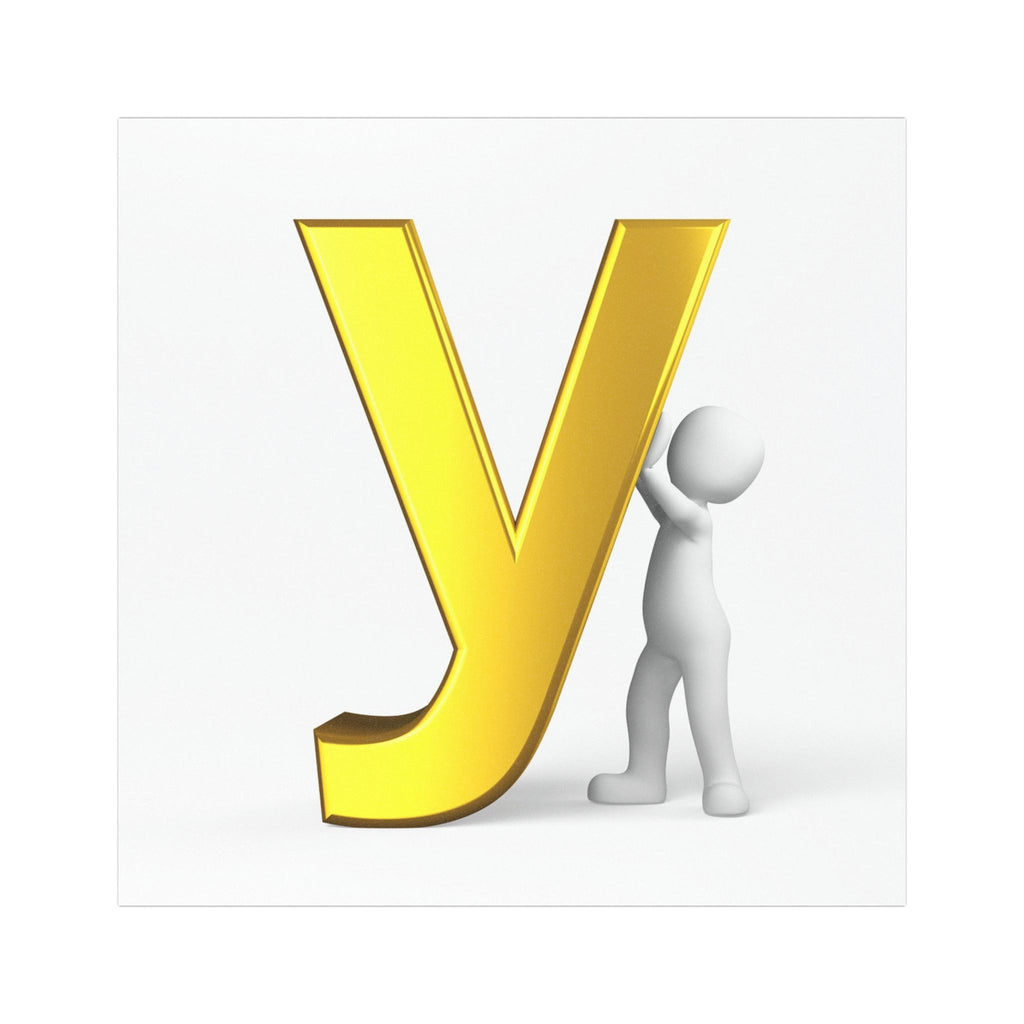 Yellow Letter Y Character Car Magnet | Alphabet Initial Magnetic Decal