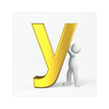 Yellow Letter Y Character Car Magnet | Alphabet Initial Magnetic Decal