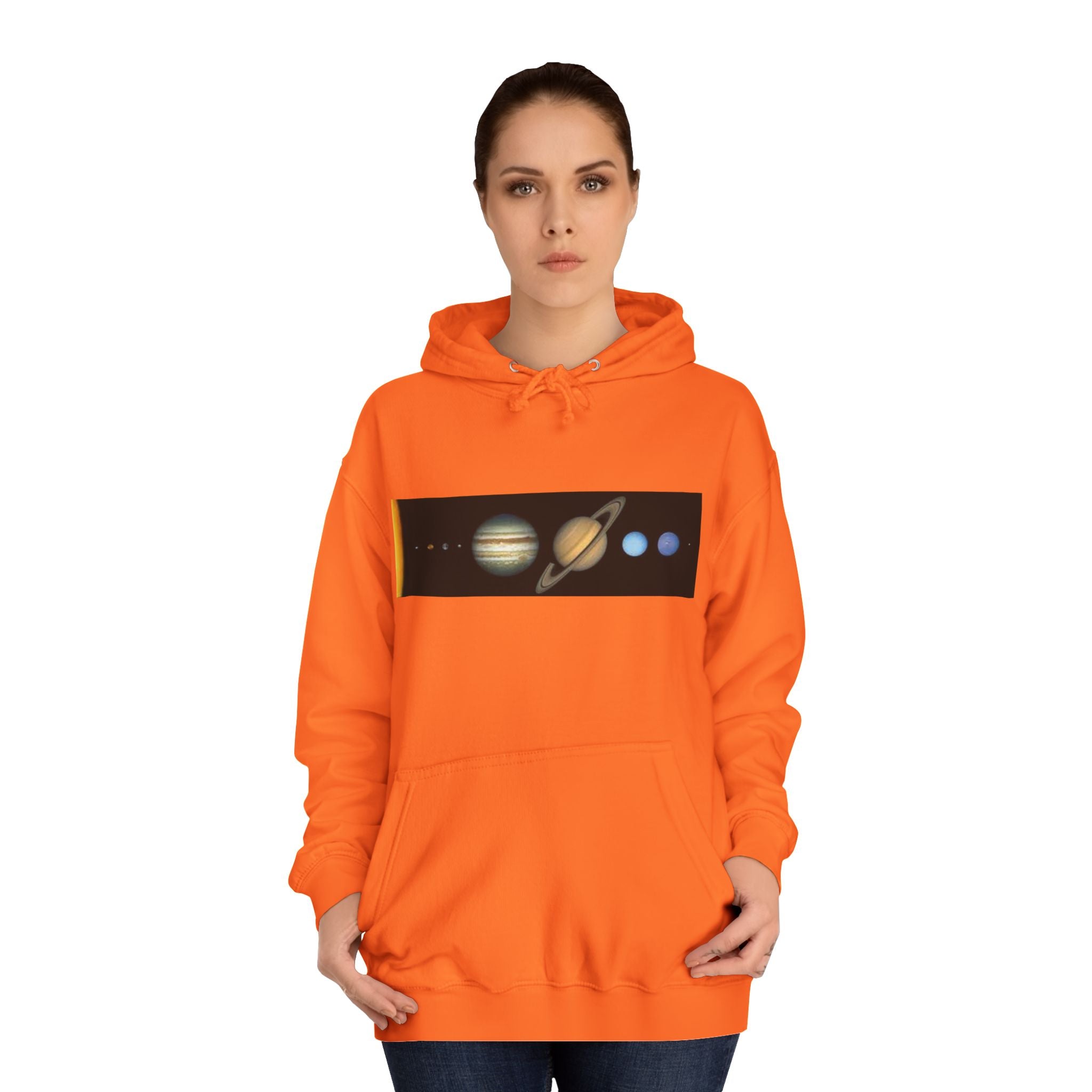 Solar System Planets Hoodie | Saturn Jupiter Earth Mars Nebula Design