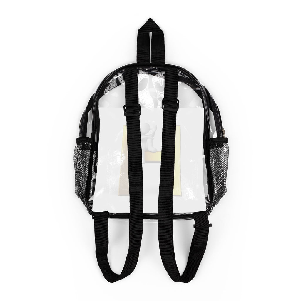 Gold Letter H Monogram Clear Stadium Backpack | Transparent School Bag