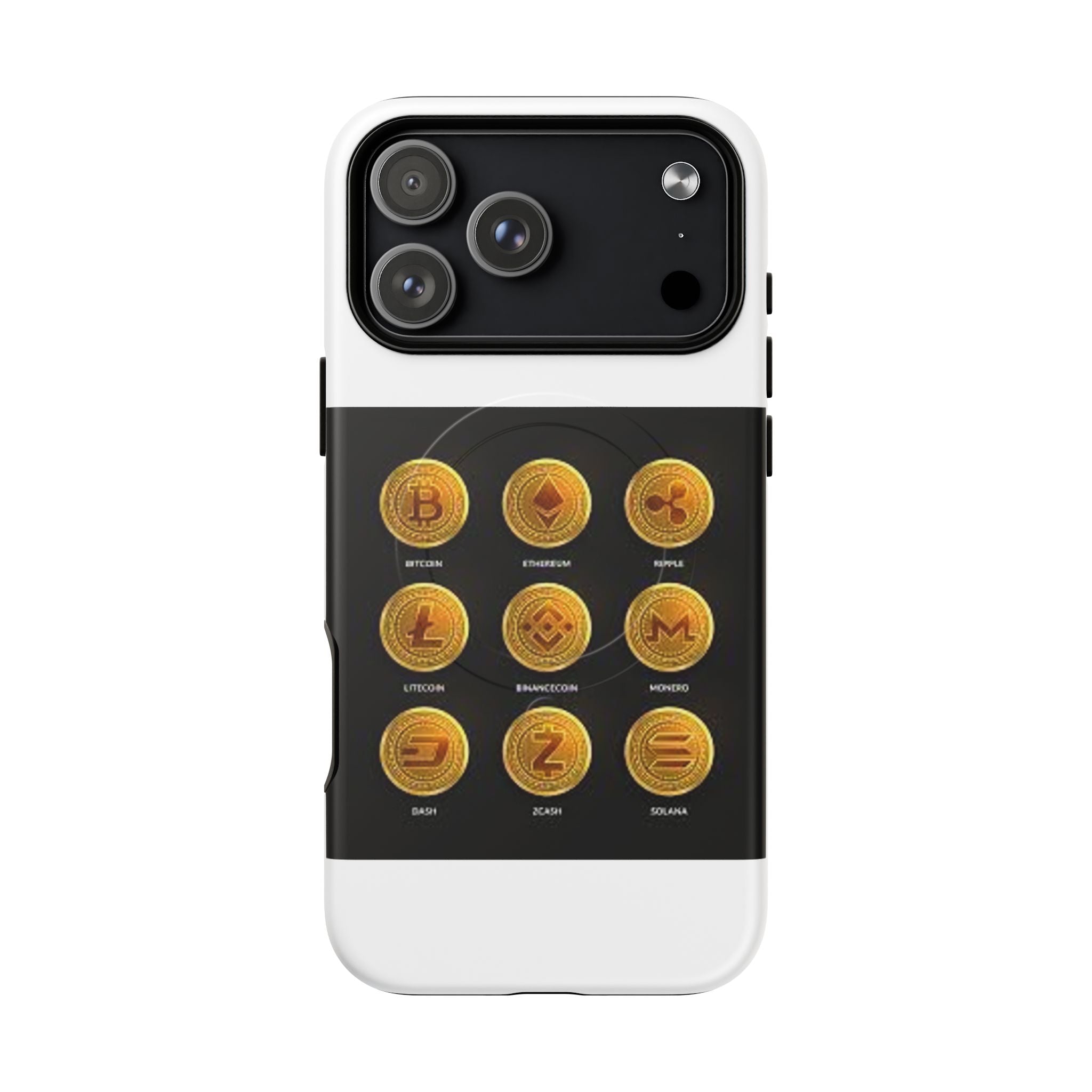 Coque de Téléphone Graphique de Monnaie Crypto | Coque Magnétique Robuste