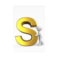 Gold Letter S Postcards (7 pcs) | Monogram Initial Stationery