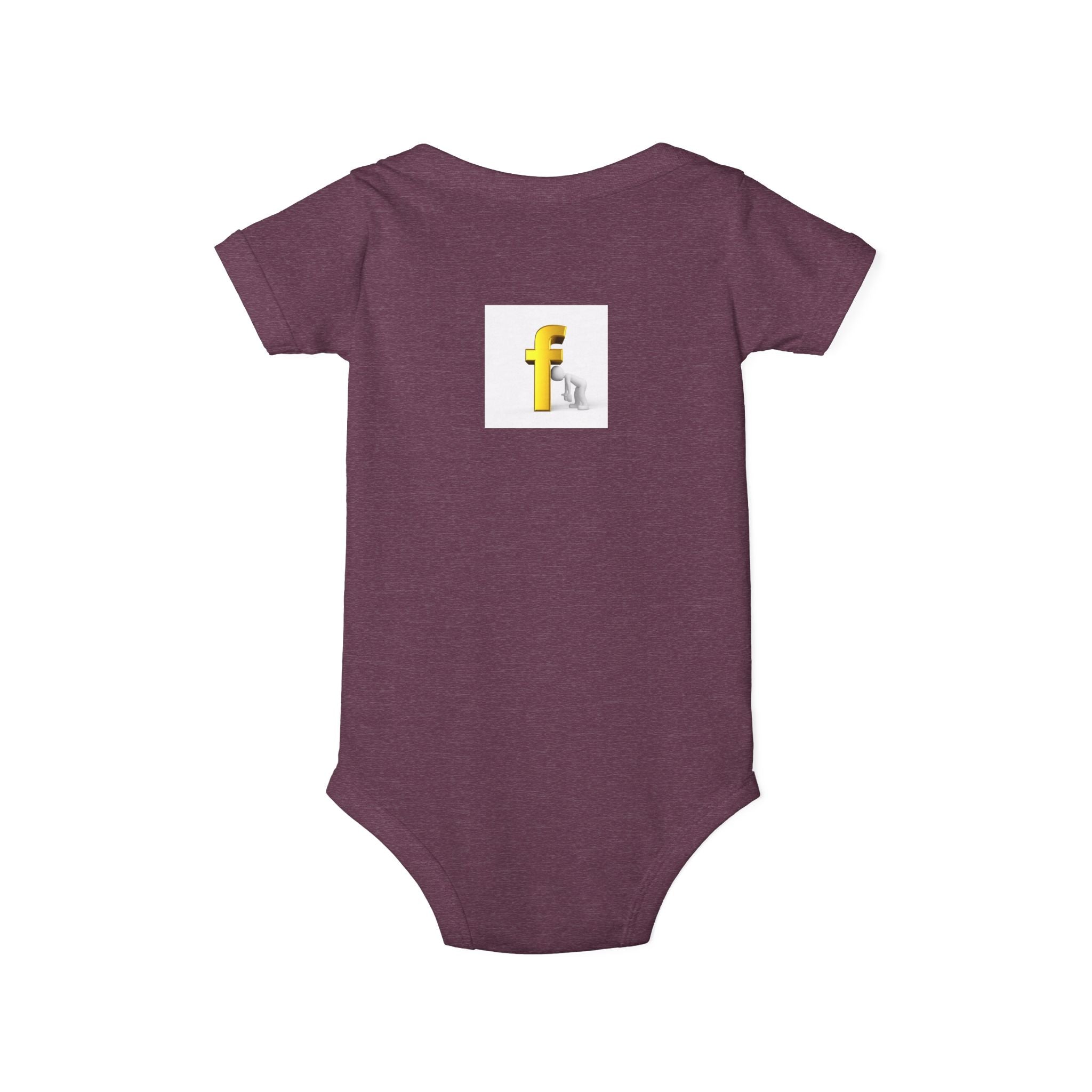 Yellow Letter F Initial Baby Onesie | Infant Jersey One Piece