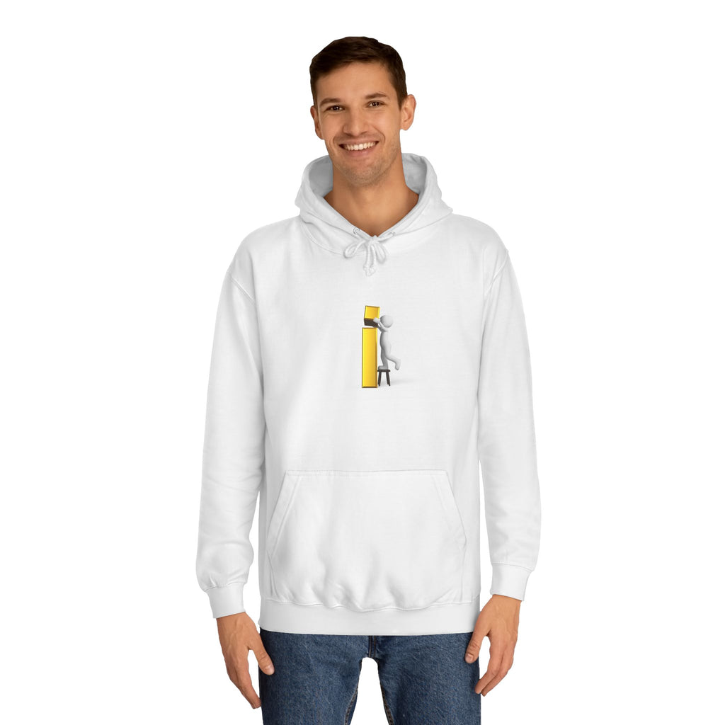 Stick Figure Building Letter i Hoodie | Minimal Illustration