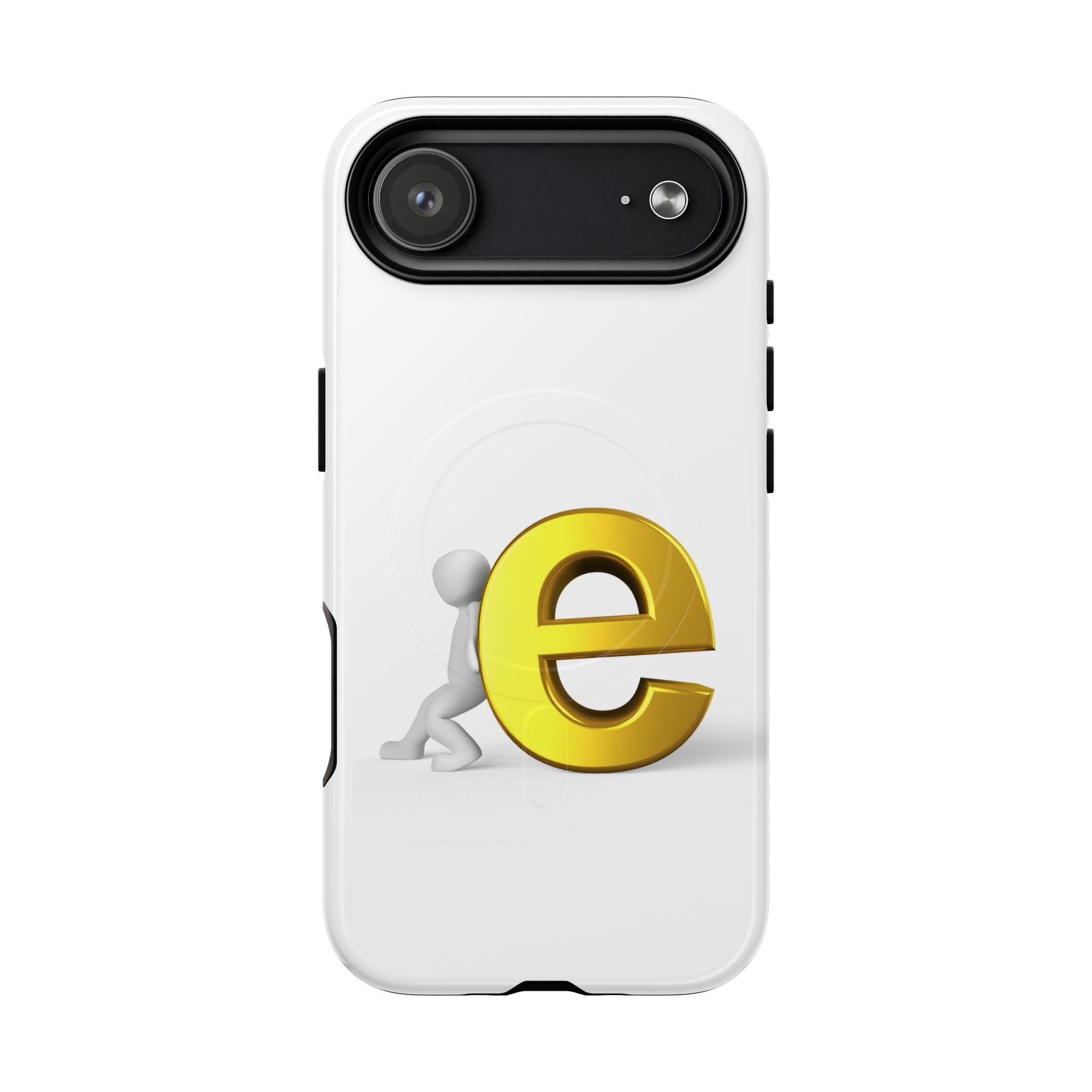 3D Gold Letter E Phone Case | Tough Magnetic Case