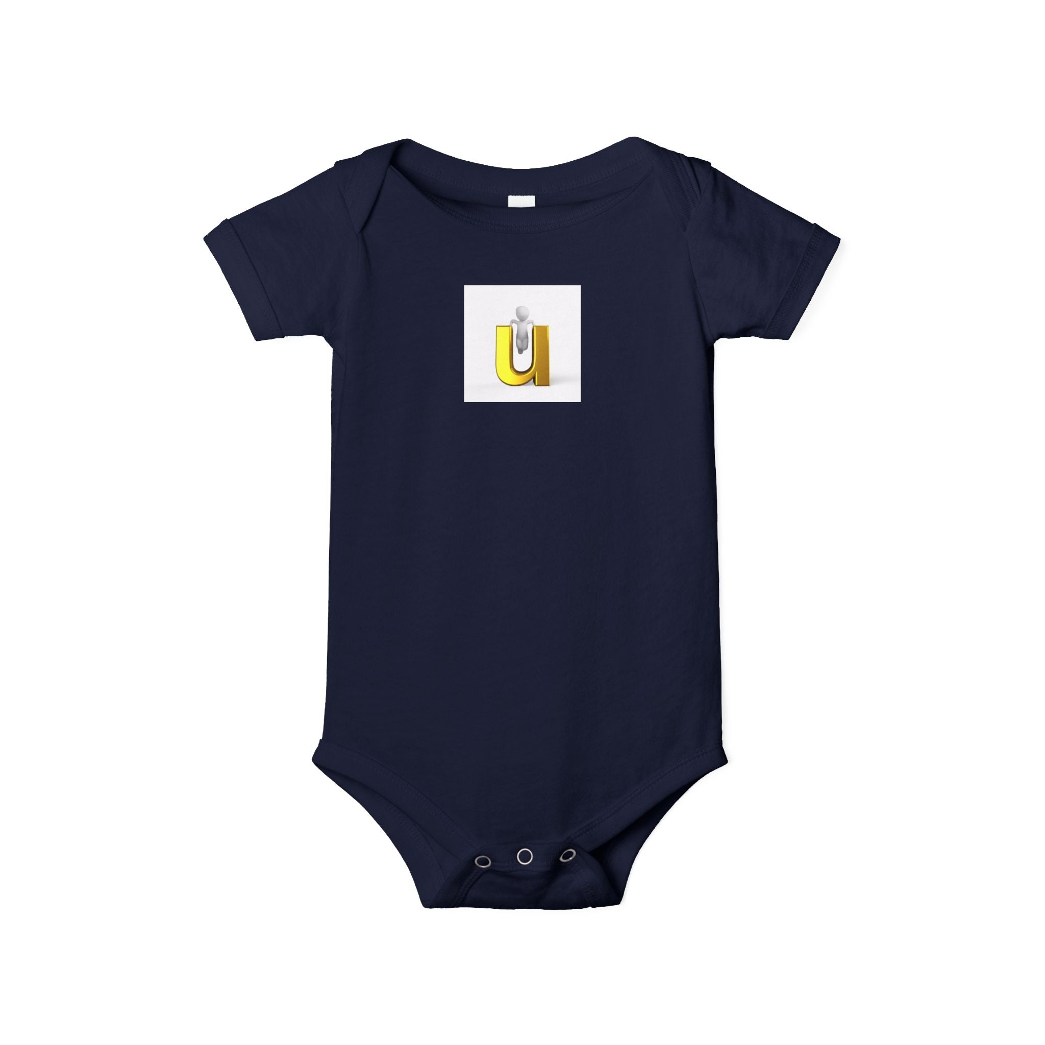 Body pour bébé avec monogramme soleil lettre U | Grenouillère