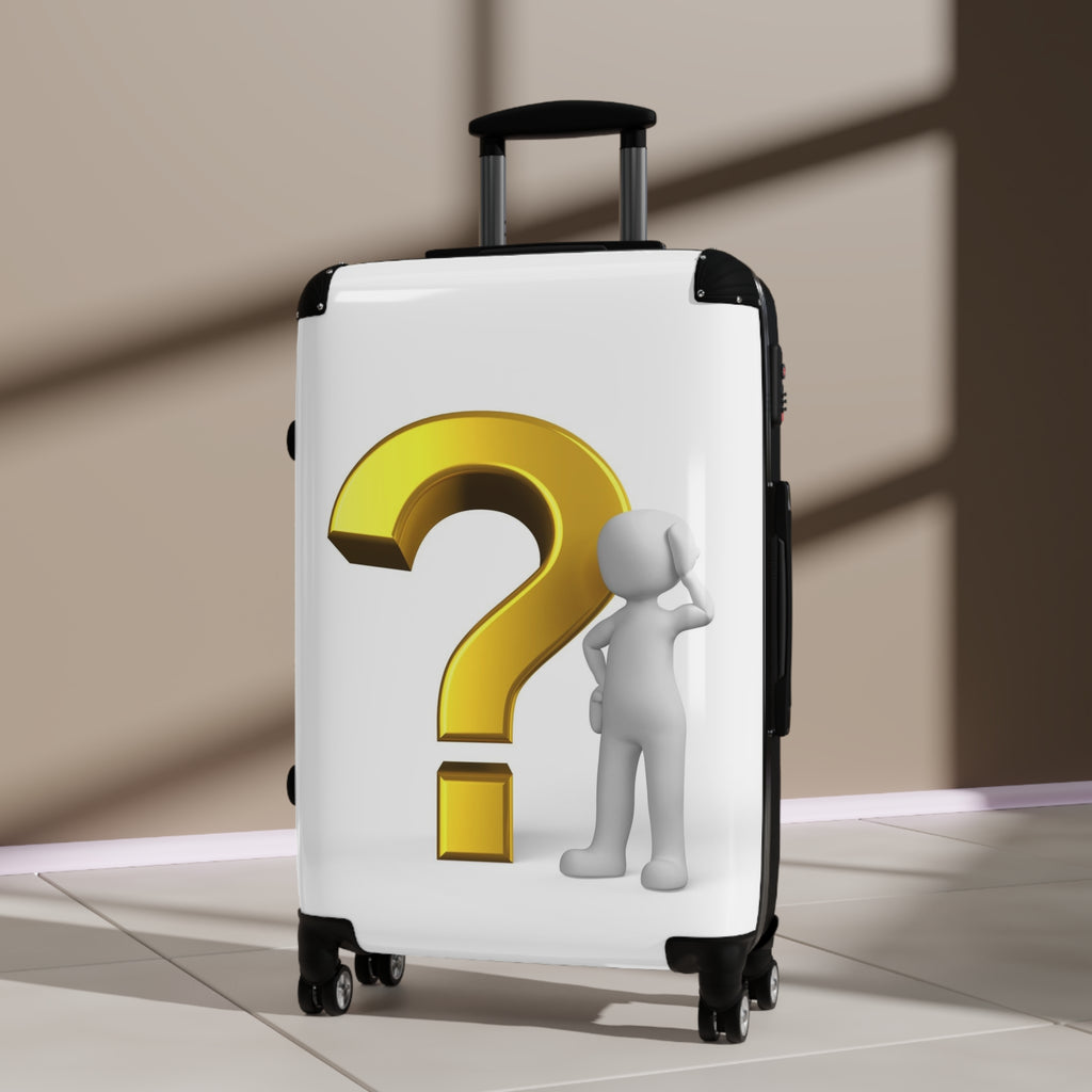 Question Mark Traveler Suitcase | Personalized Luggage, Mystery Design