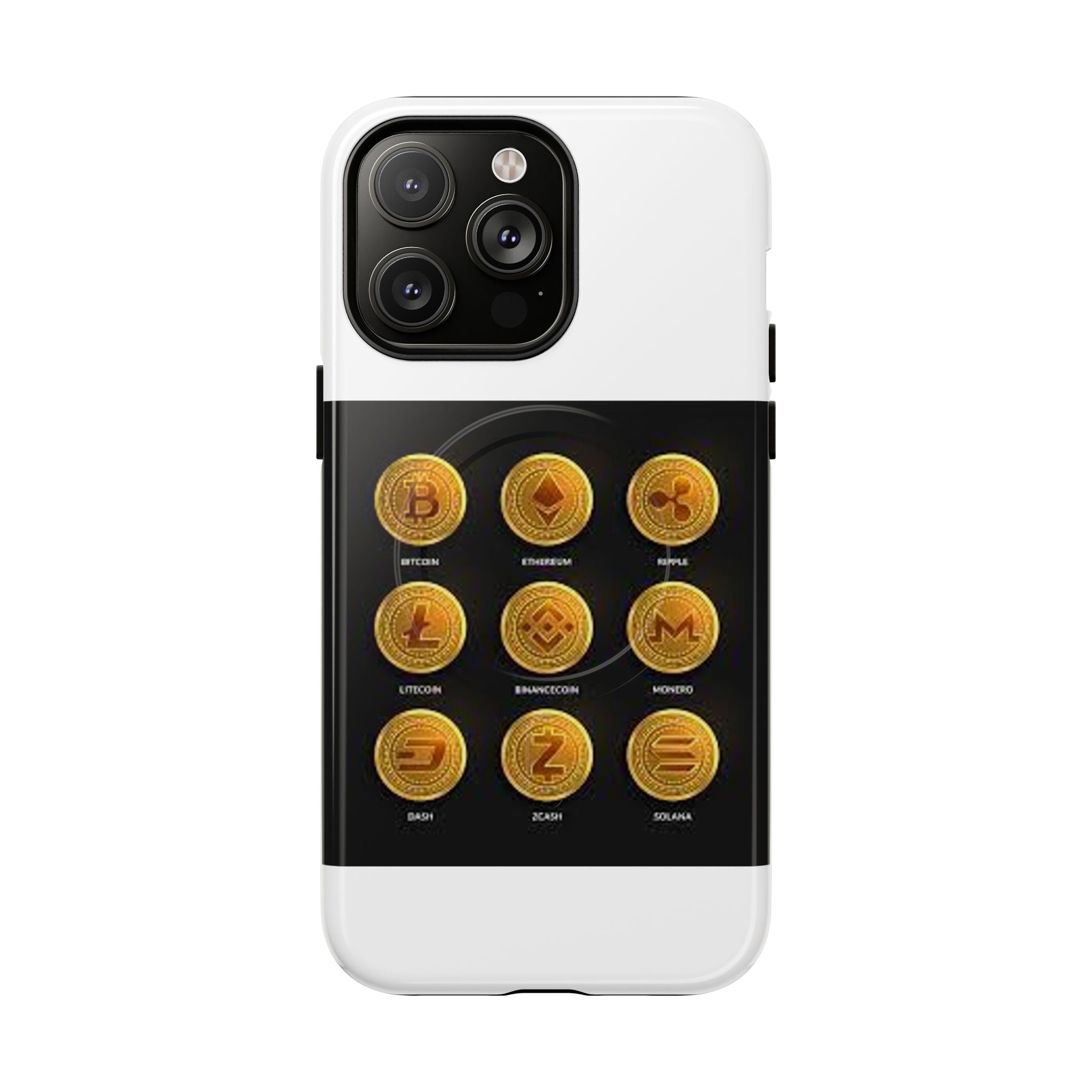 Coque de Téléphone Graphique de Monnaie Crypto | Coque Magnétique Robuste