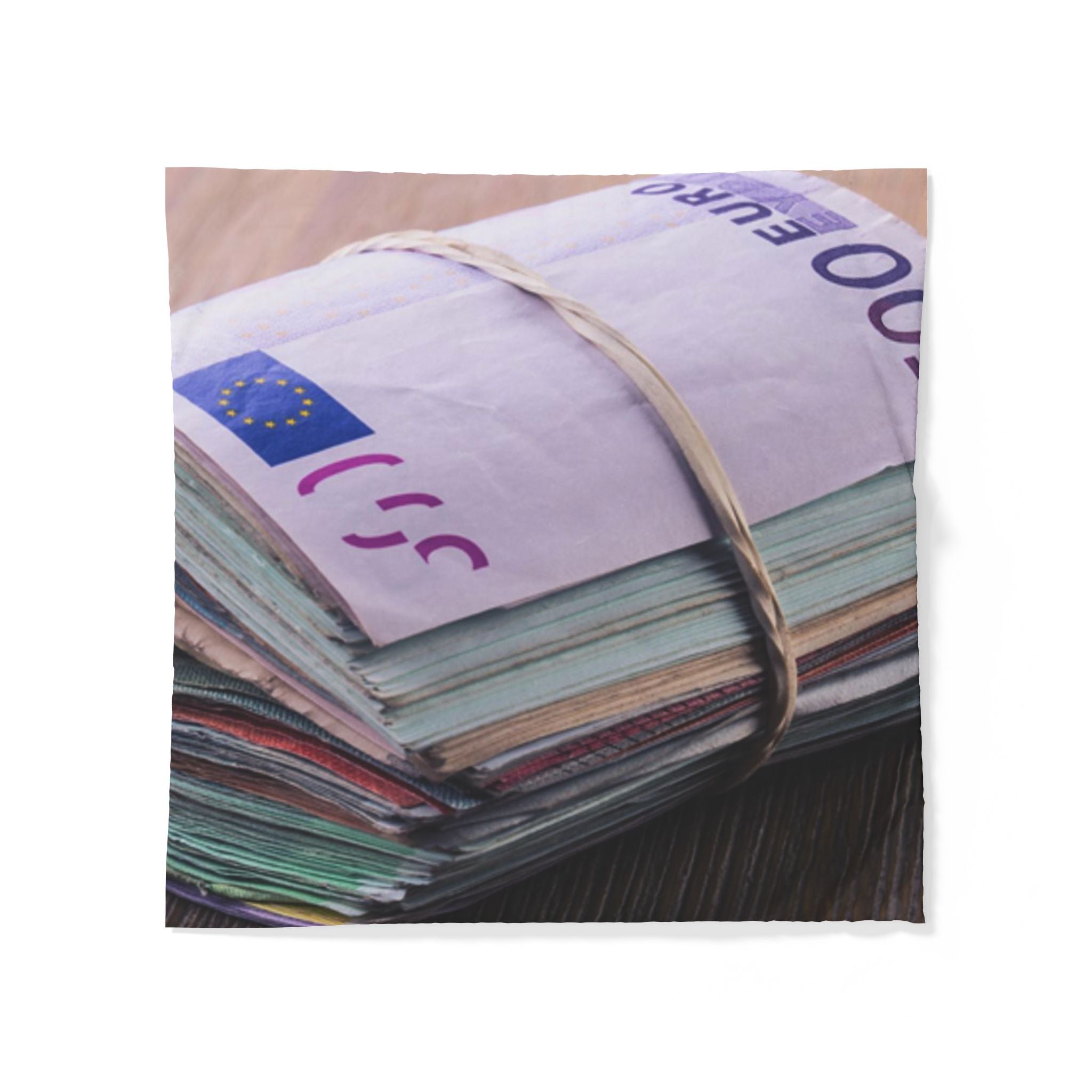 Stack of Euro Banknotes Duvet Cover | Currency Money Photography Bedding