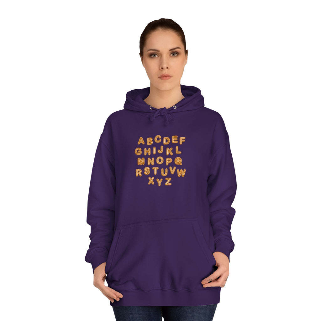 Cookie Alphabet Hoodie | Letters A to Z Cookie Font Sweatshirt