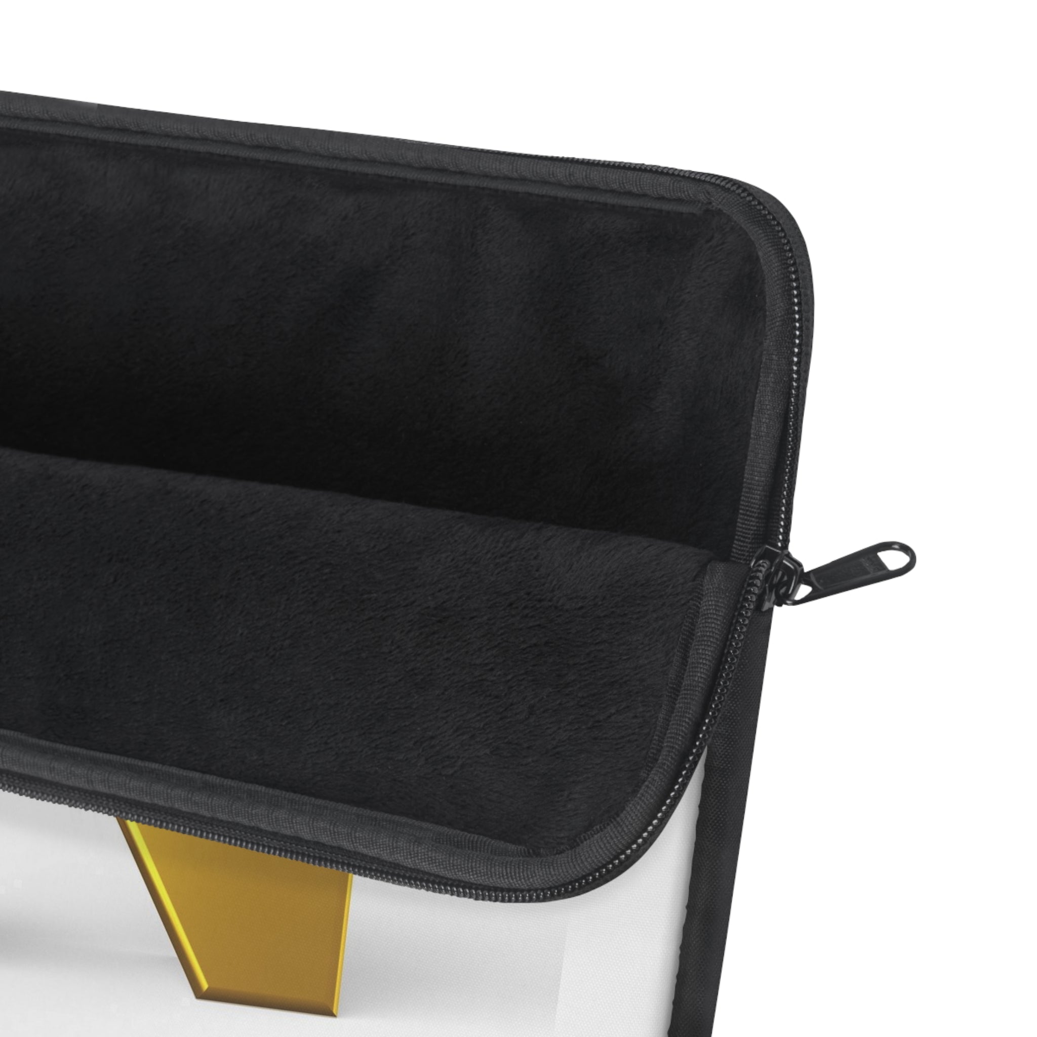 Gold 3D Letter N with Character Laptop Sleeve | Monogram Initial N
