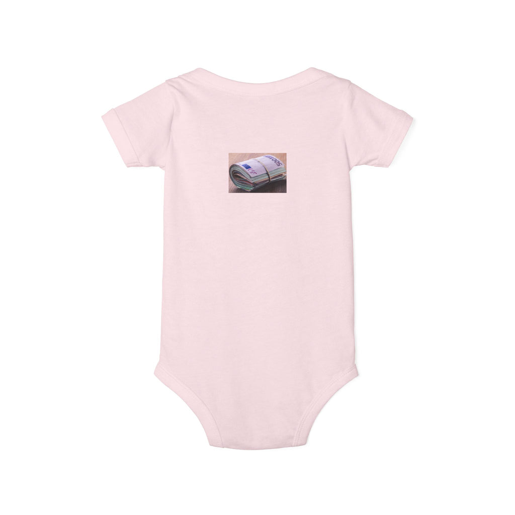 Stack of Cash Graphic Infant One Piece | money print bodysuit