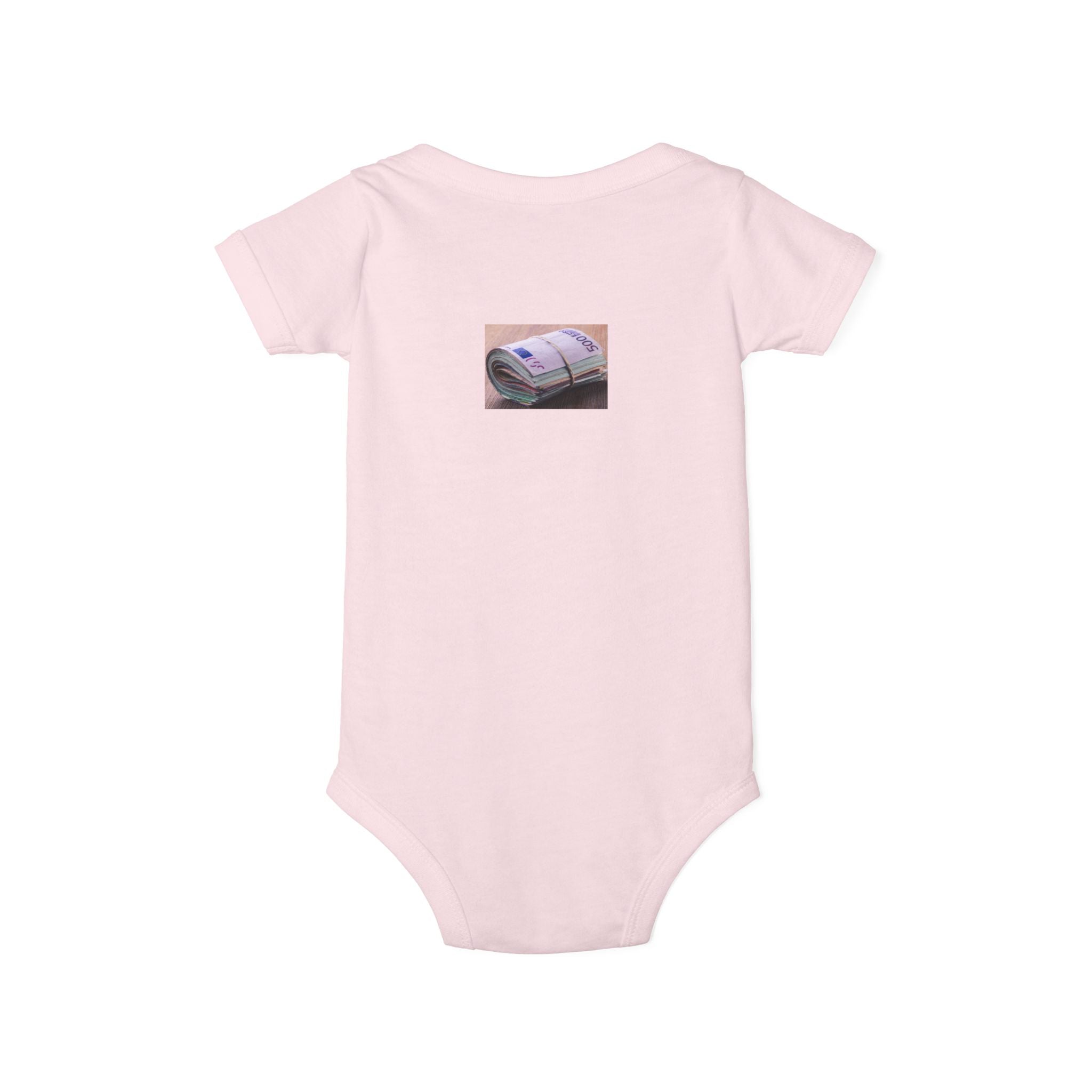 Stack of Cash Graphic Infant One Piece | money print bodysuit