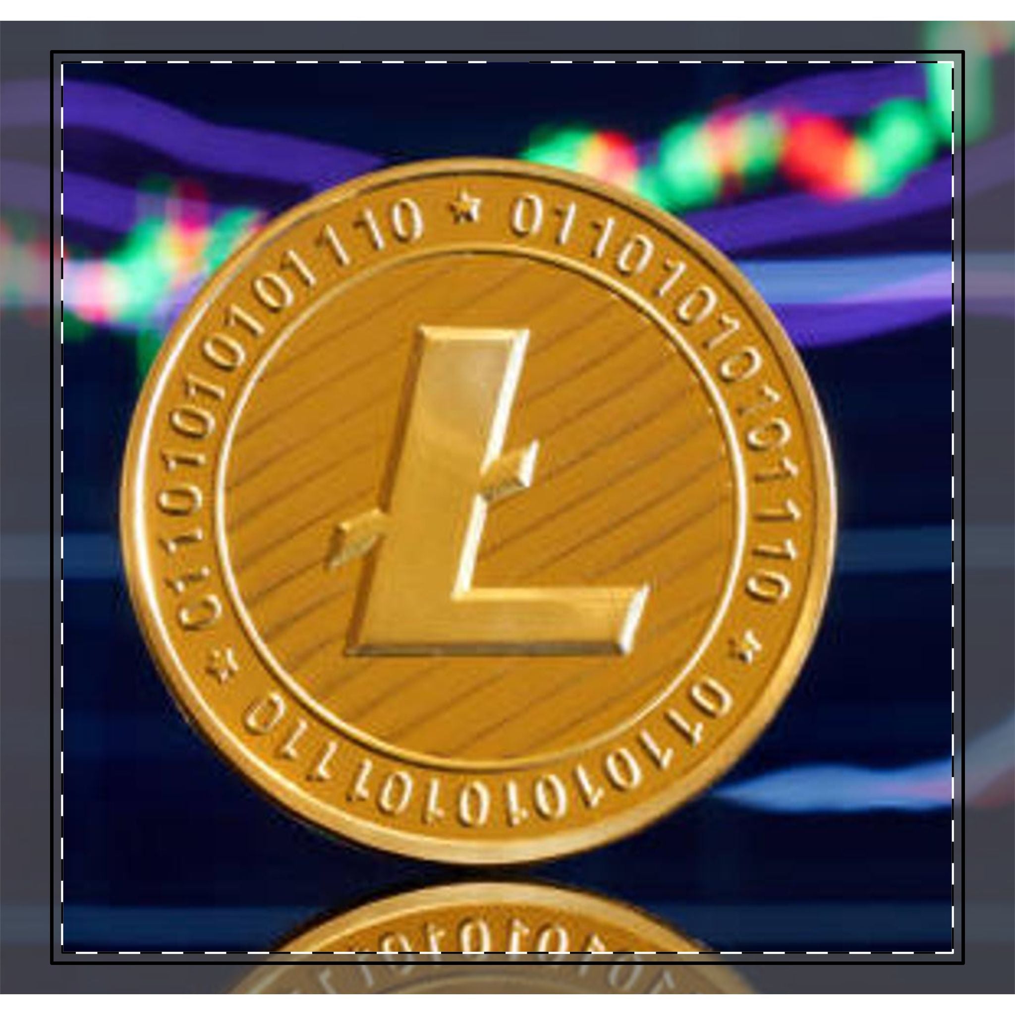 Litecoin Coin Crypto Woven-Style Coverlet | Digital Currency Blanket