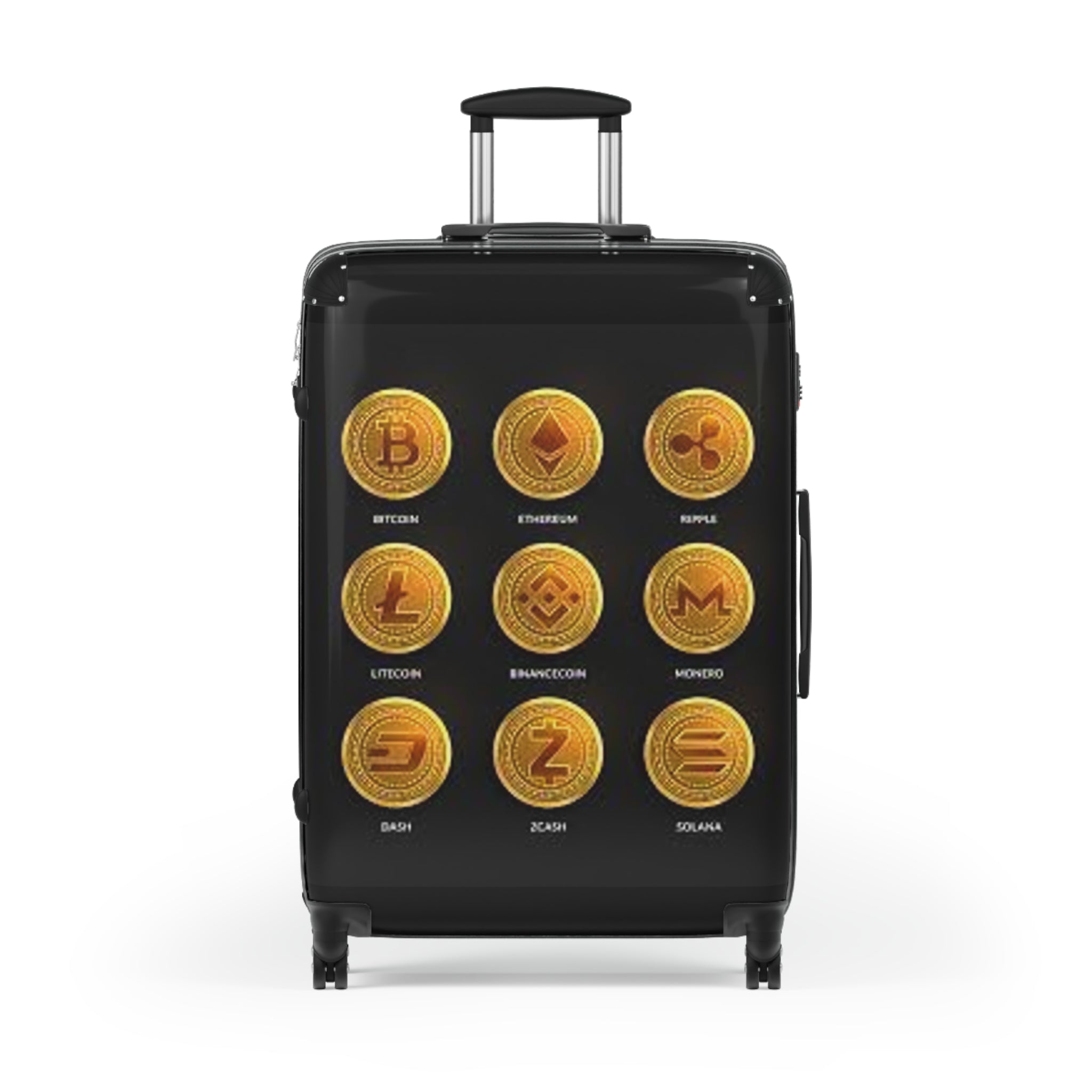 Valise de pièces de monnaie cryptographiques | Bagages de voyage Bitcoin Ethereum Litecoin