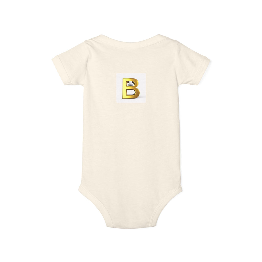 Gold B Letter  Baby Bodysuit | Infant Jersey One Piece