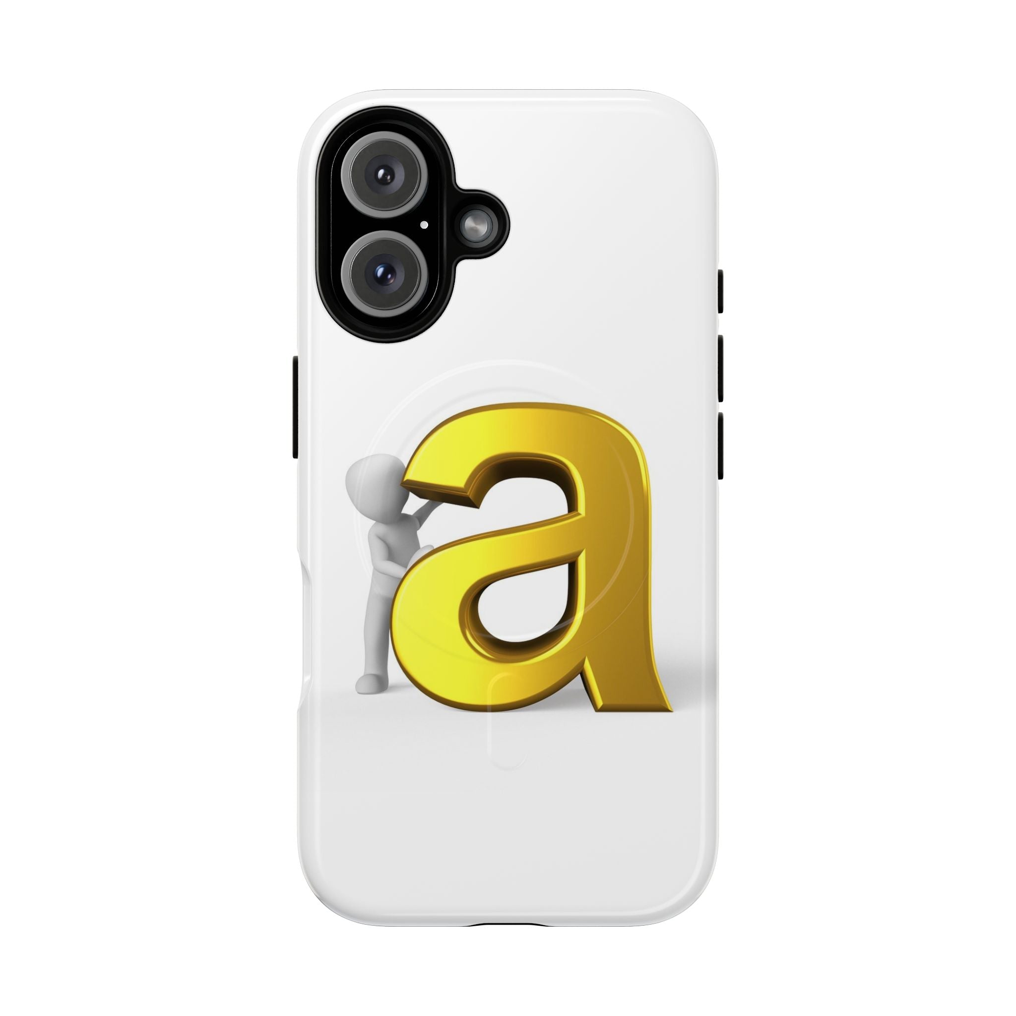 3D Gold Letter A Phone Case | Tough Magnetic Case