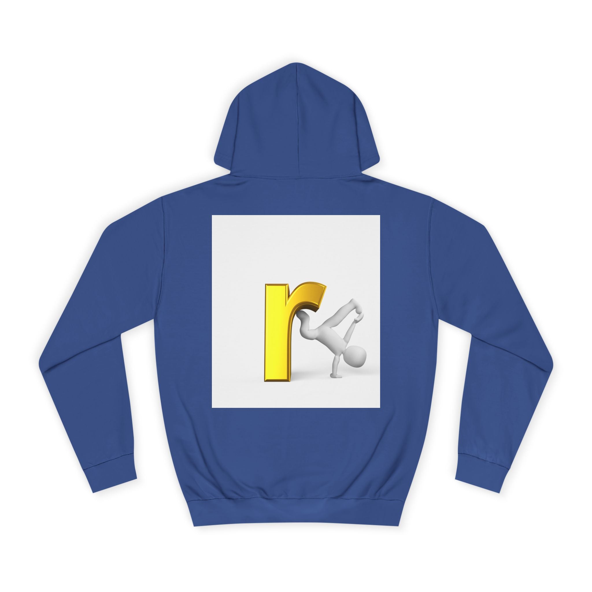 Yellow Letter R Character Hoodie | Playful Typographic Design