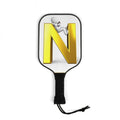 Gold Letter N Pickleball Paddle Set | Pickleball Kit, Initials Paddle with Balls